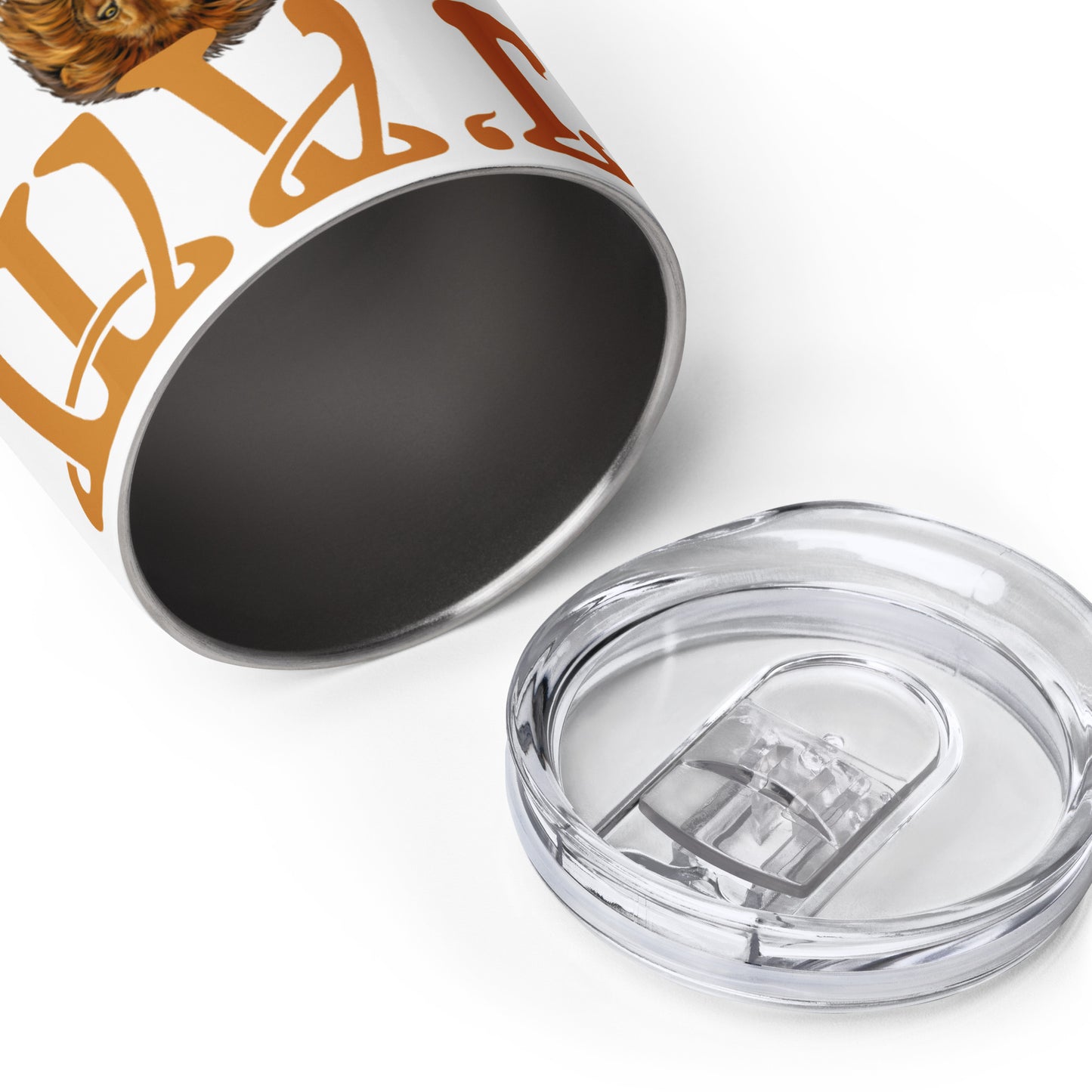 “I’AM STRONG!” White Wine Tumbler W/Bronze Font
