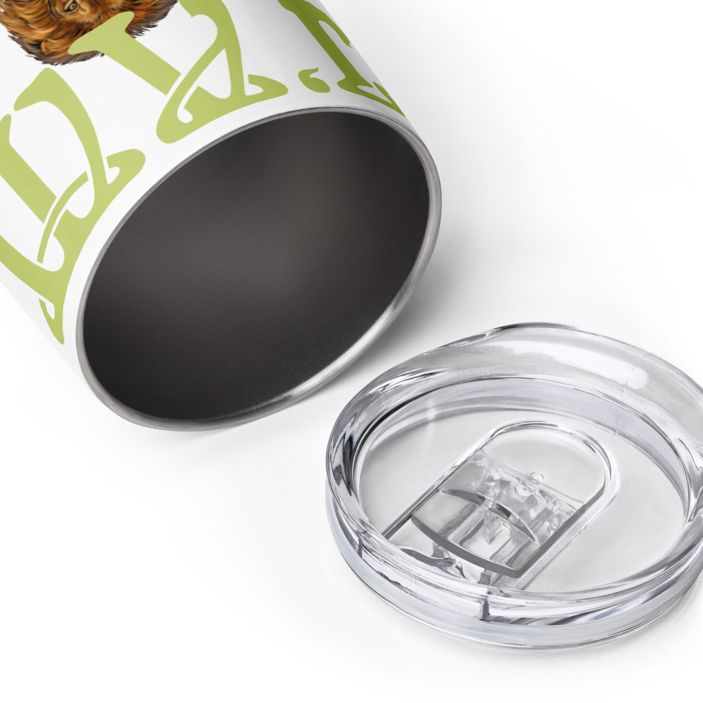 “I’AM STRONG!” White Wine Tumbler W/White Willow Font