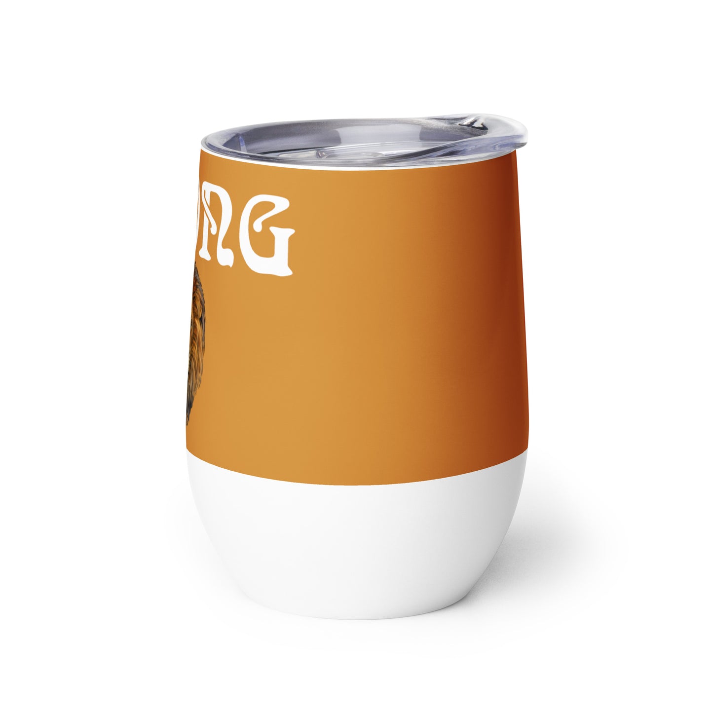 “STRONG”Bronze Wine Tumbler W/White Font