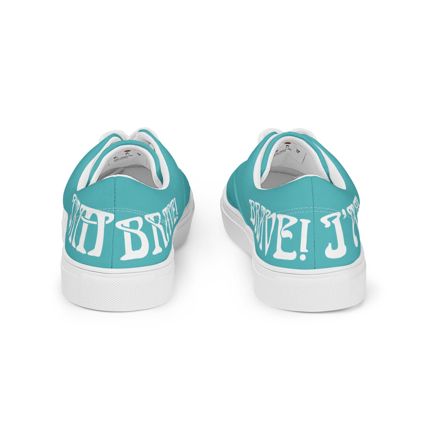 “I’AM BRAVE!”Viking Women’s Lace-Up Canvas Shoes W/White Font