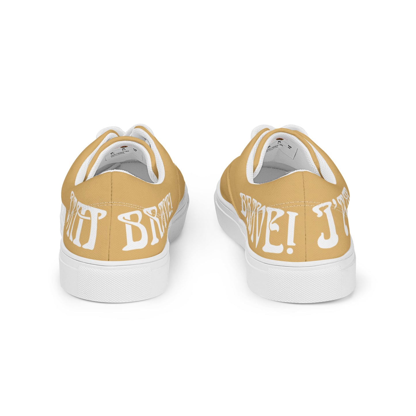 “I’AM BRAVE!” Fawn Women’s Lace-Up Canvas Shoes W/White Font