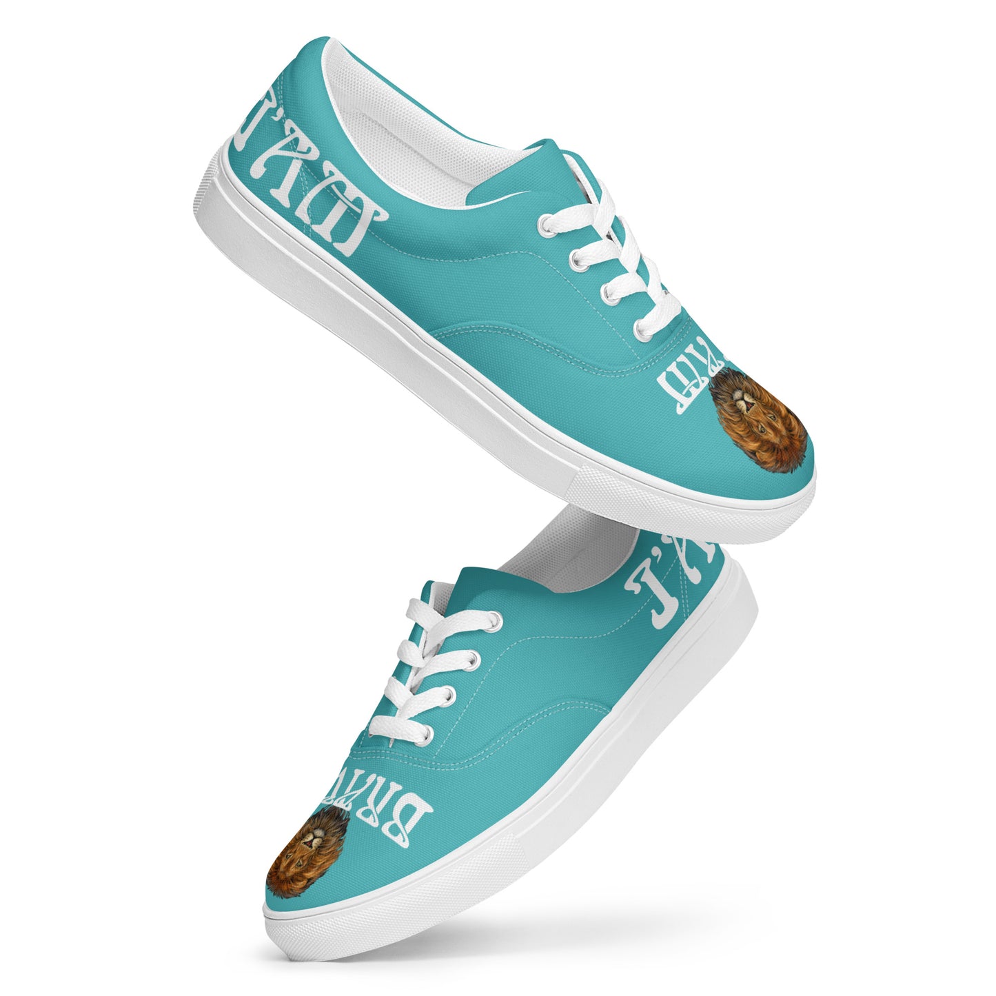 “I’AM BRAVE!”Viking Women’s Lace-Up Canvas Shoes W/White Font
