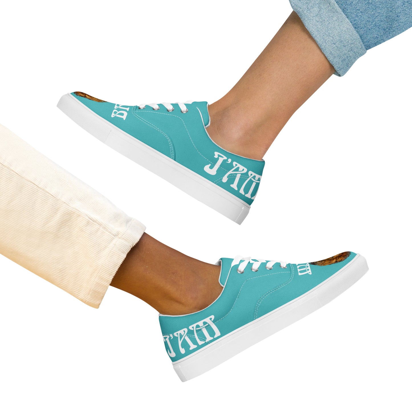 “I’AM BRAVE!”Viking Women’s Lace-Up Canvas Shoes W/White Font