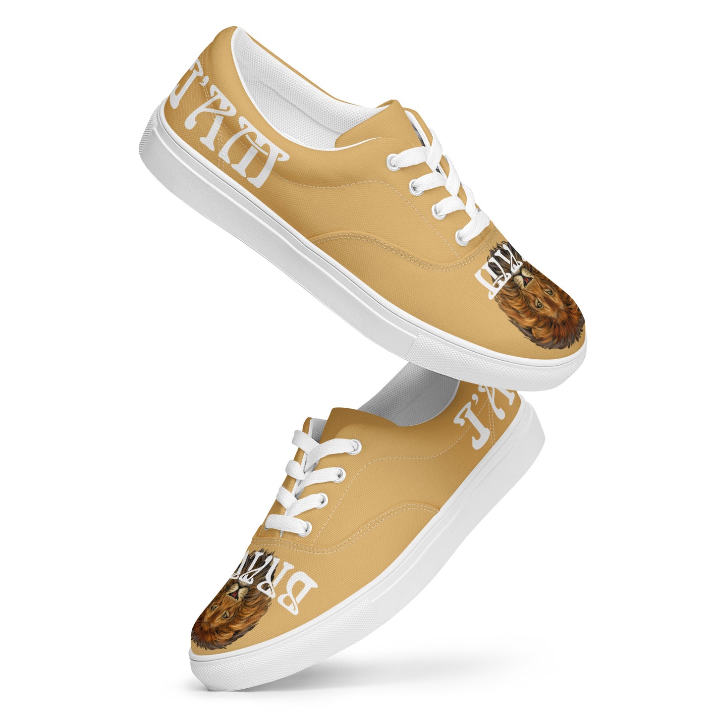 “I’AM BRAVE!” Fawn Women’s Lace-Up Canvas Shoes W/White Font