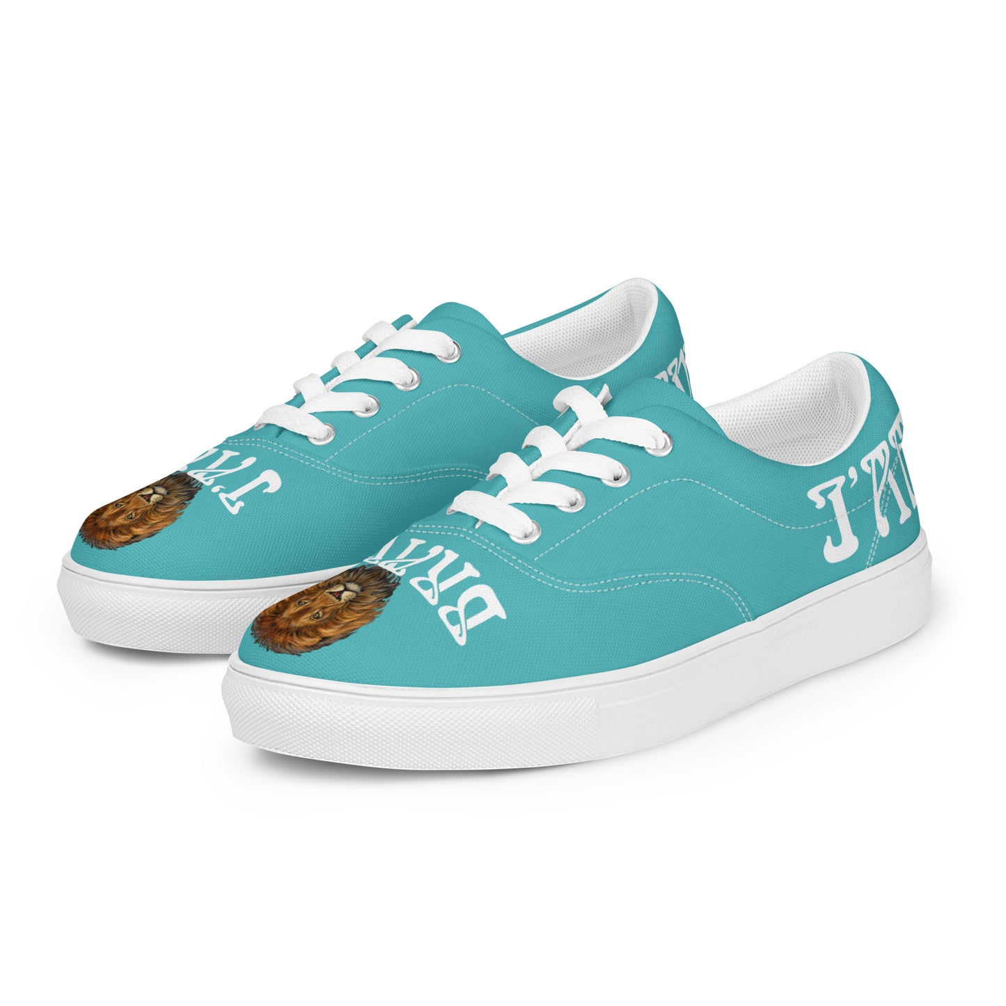 “I’AM BRAVE!”Viking Women’s Lace-Up Canvas Shoes W/White Font