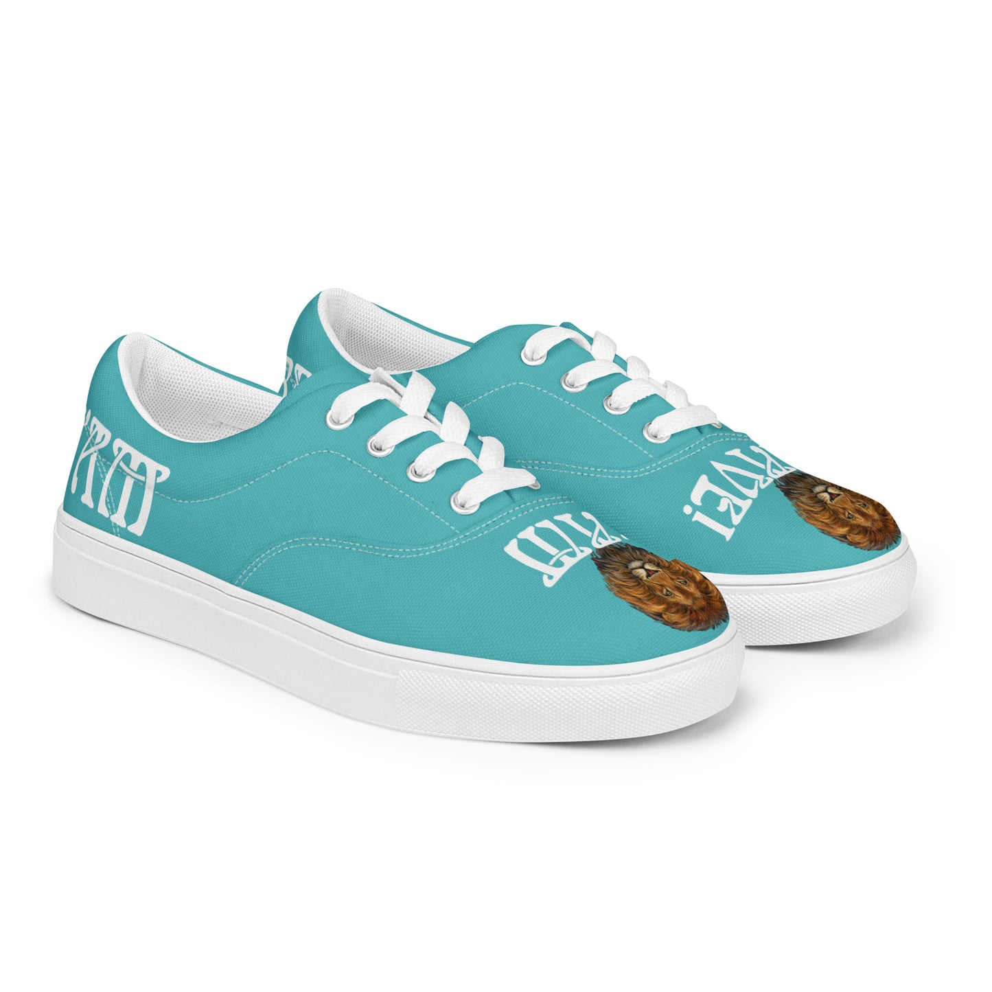 “I’AM BRAVE!”Viking Women’s Lace-Up Canvas Shoes W/White Font