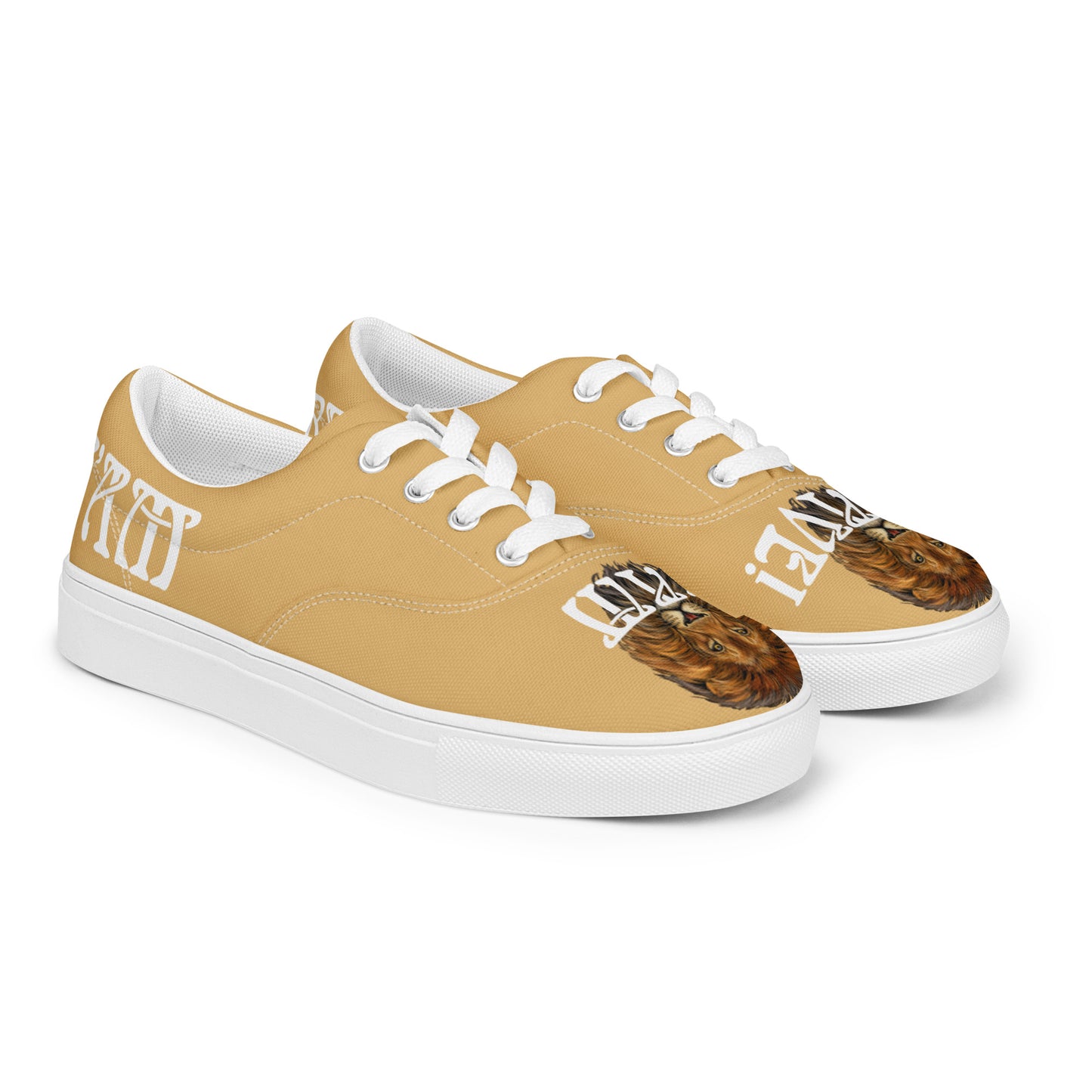 “I’AM BRAVE!” Fawn Women’s Lace-Up Canvas Shoes W/White Font