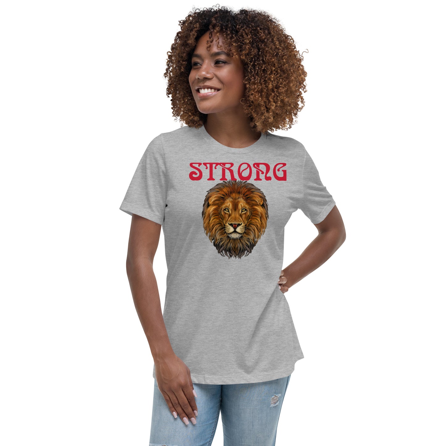 “STRONG”Women's Relaxed T-Shirt W/Red Font