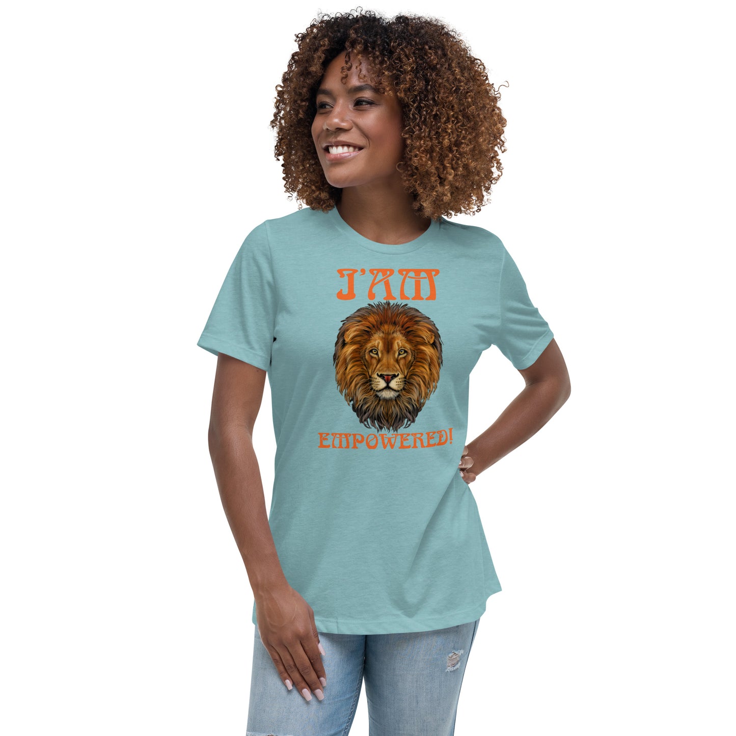 “I’AM EMPOWERED!”Women's Relaxed T-Shirt W/Orange Font