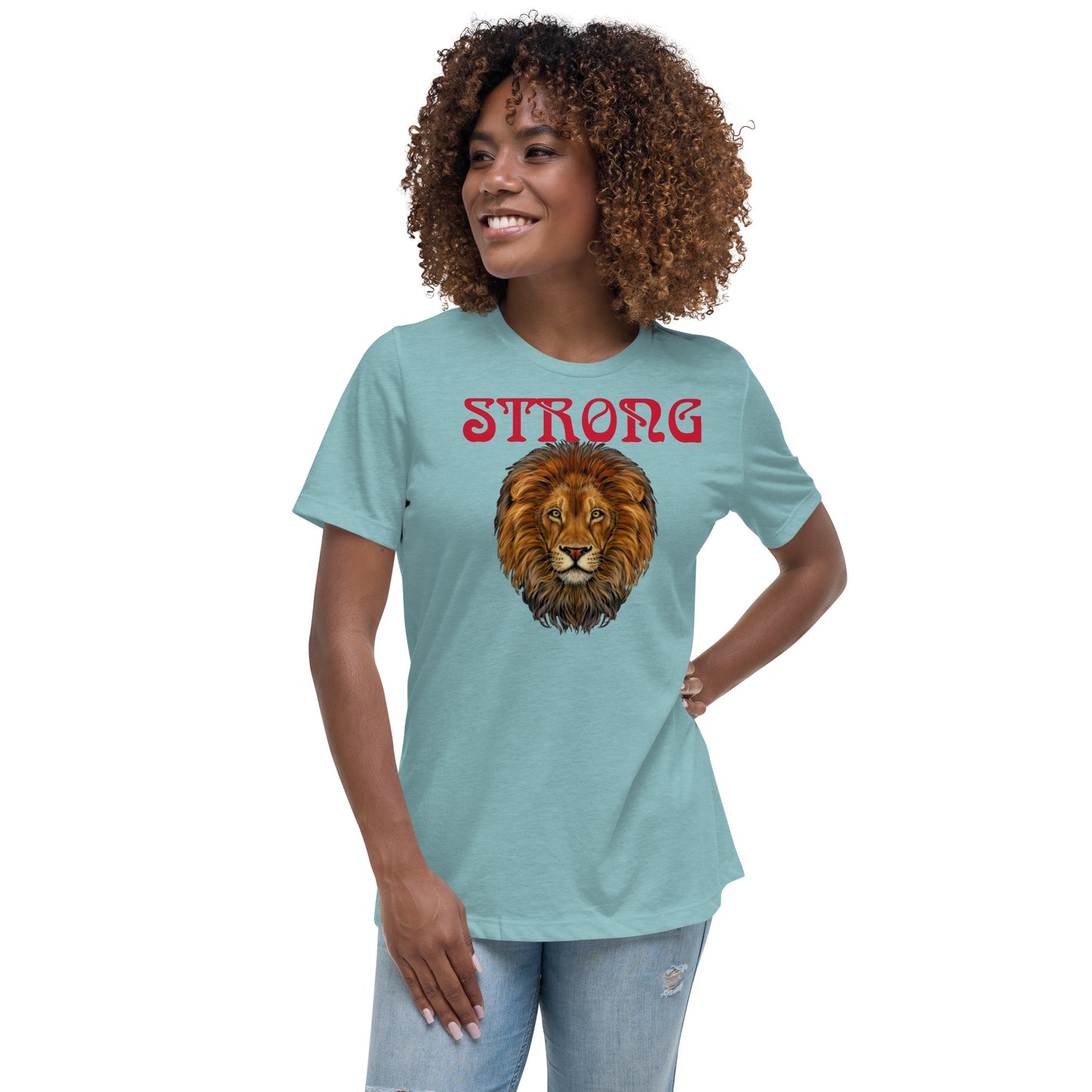 “STRONG”Women's Relaxed T-Shirt W/Red Font