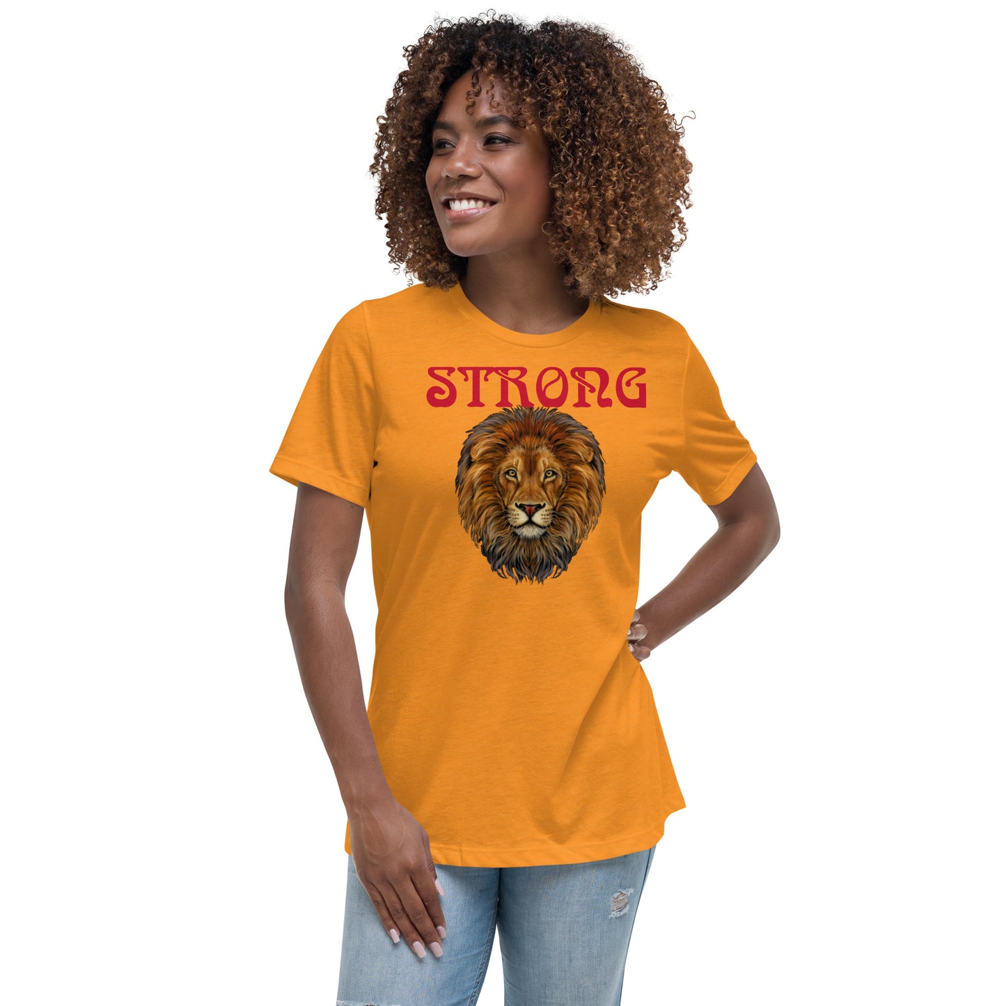 “STRONG”Women's Relaxed T-Shirt W/Red Font