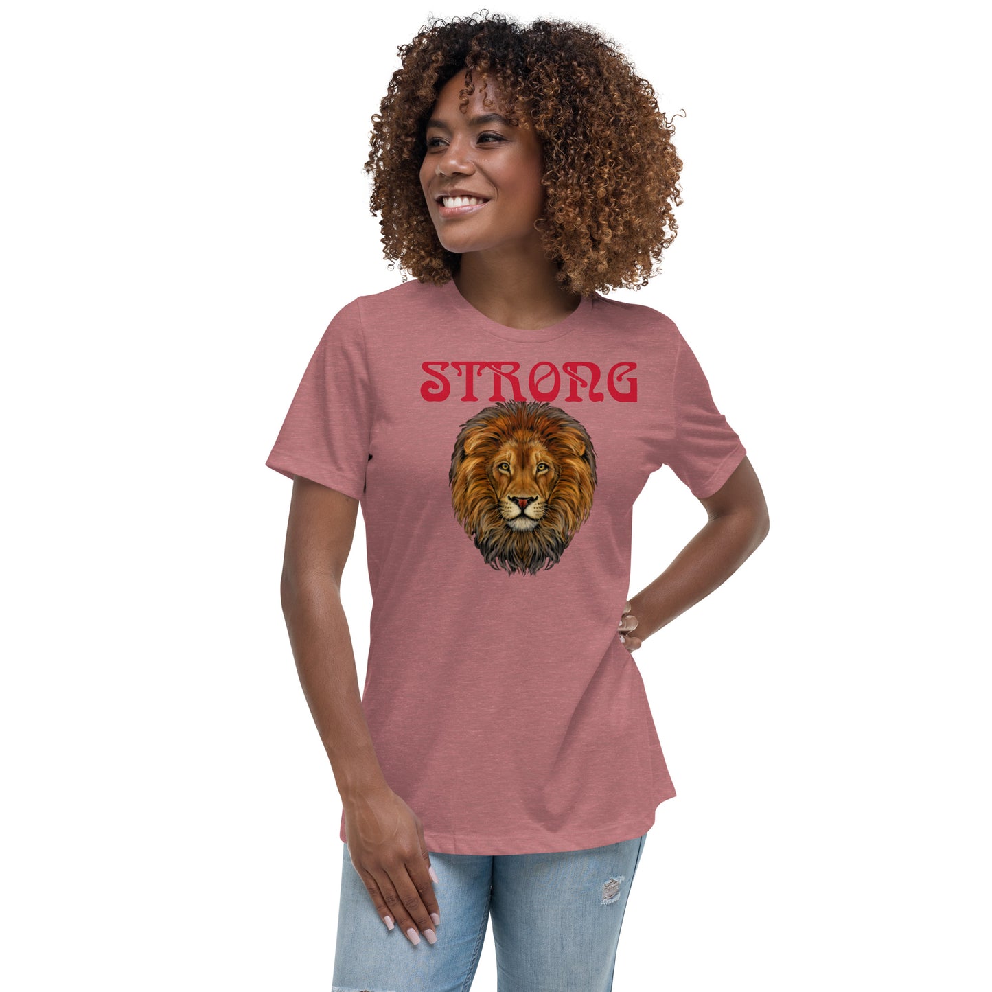 “STRONG”Women's Relaxed T-Shirt W/Red Font