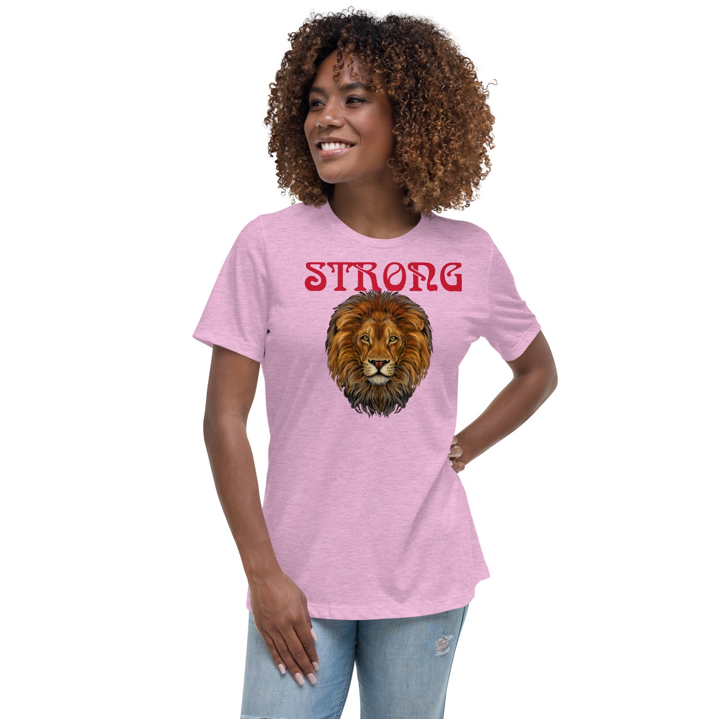 “STRONG”Women's Relaxed T-Shirt W/Red Font