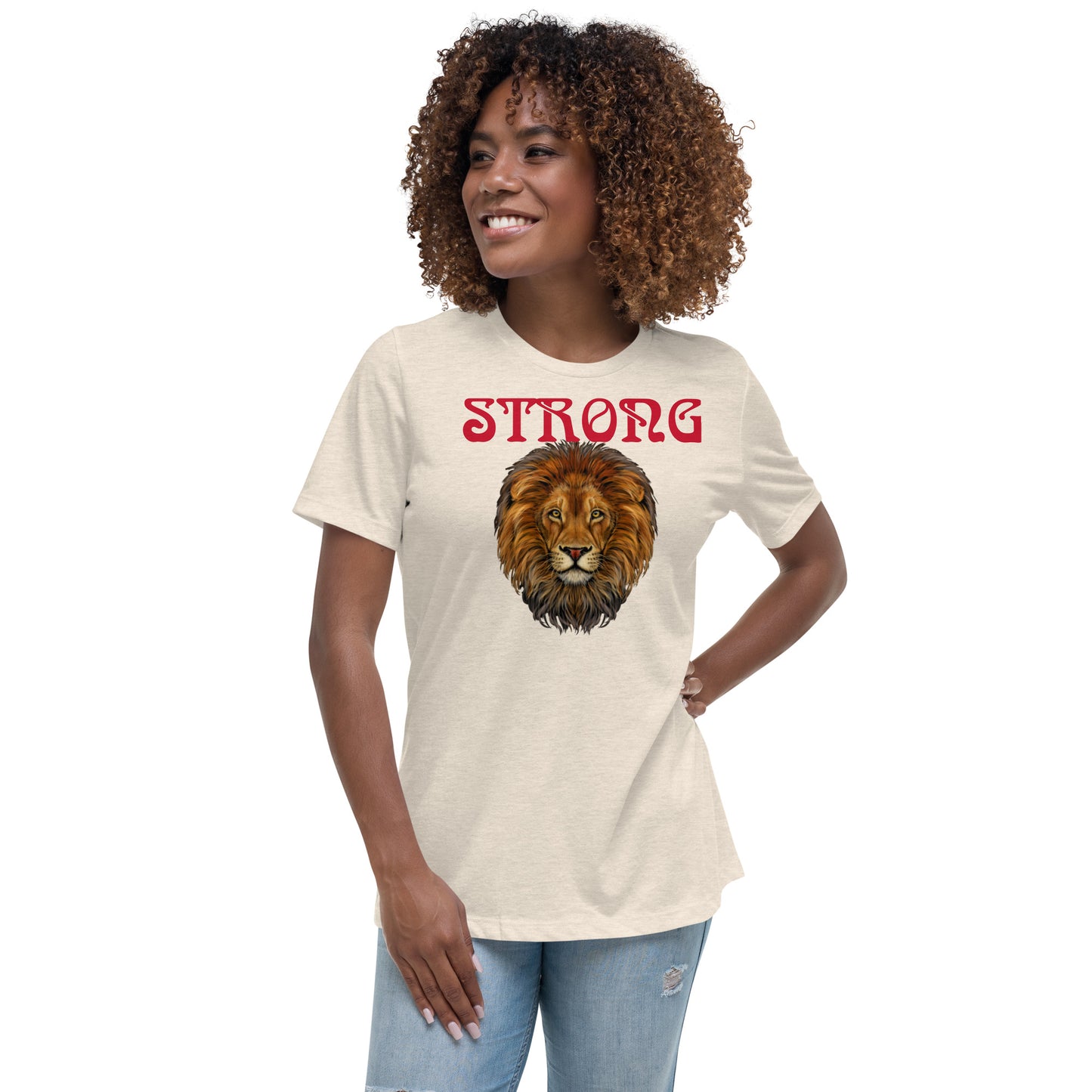 “STRONG”Women's Relaxed T-Shirt W/Red Font