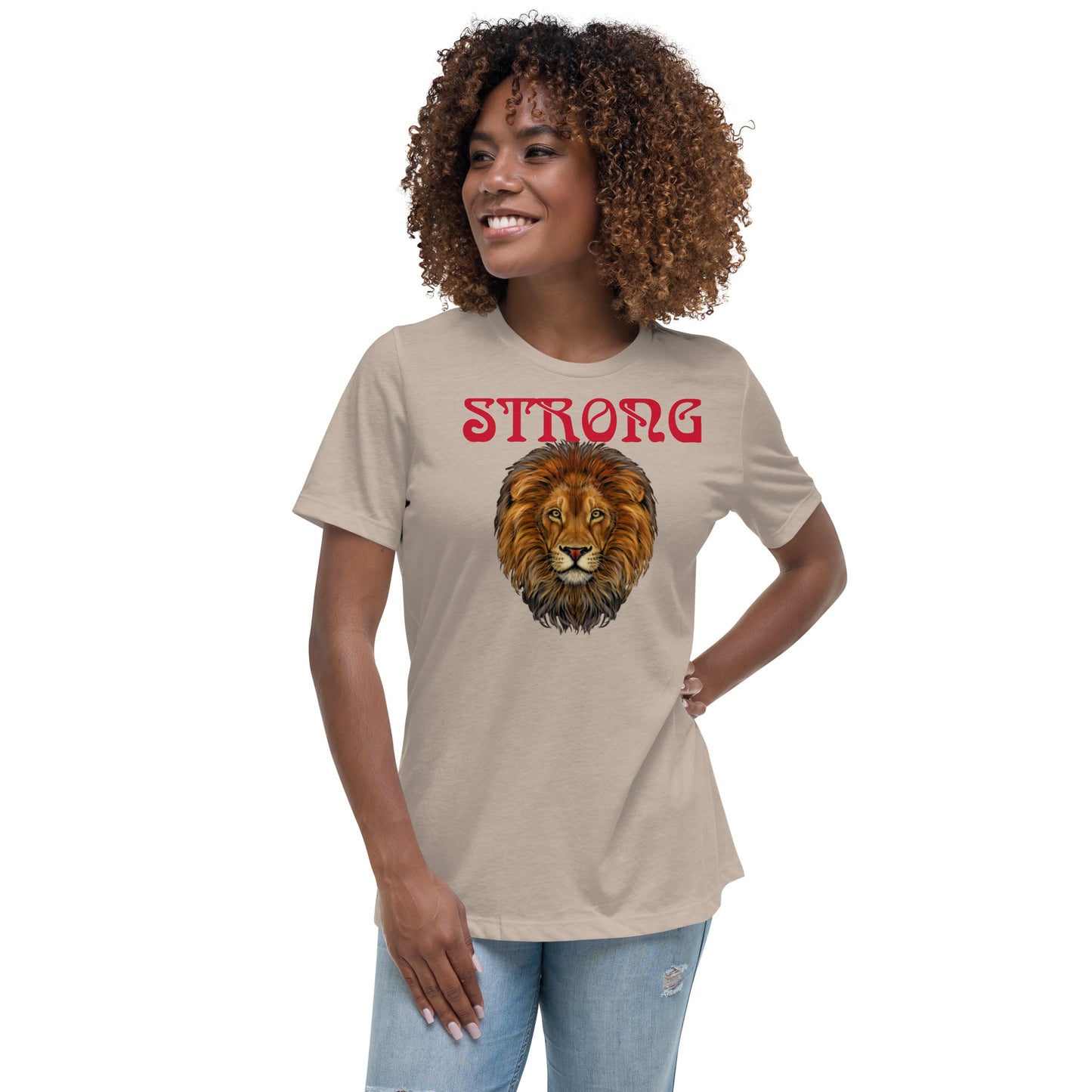 “STRONG”Women's Relaxed T-Shirt W/Red Font