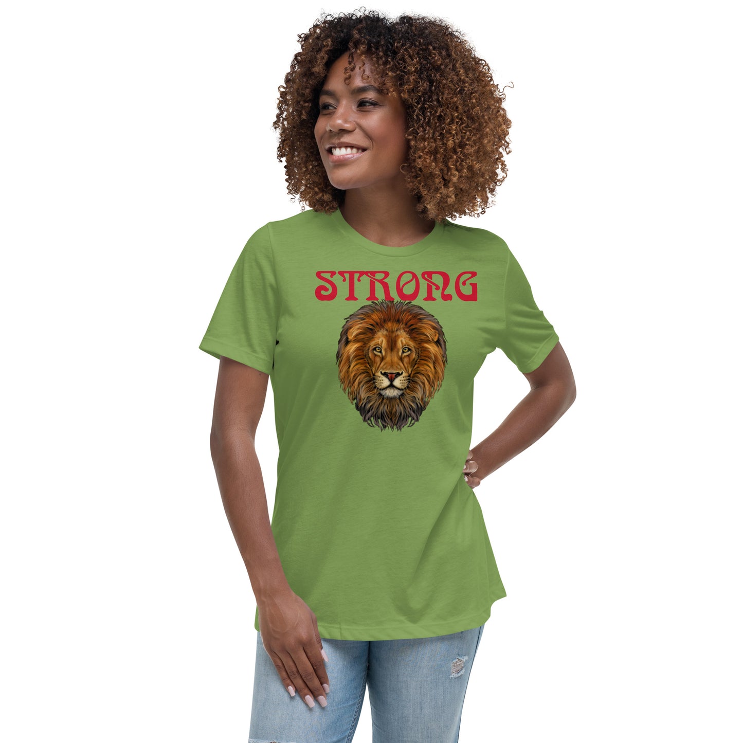 “STRONG”Women's Relaxed T-Shirt W/Red Font