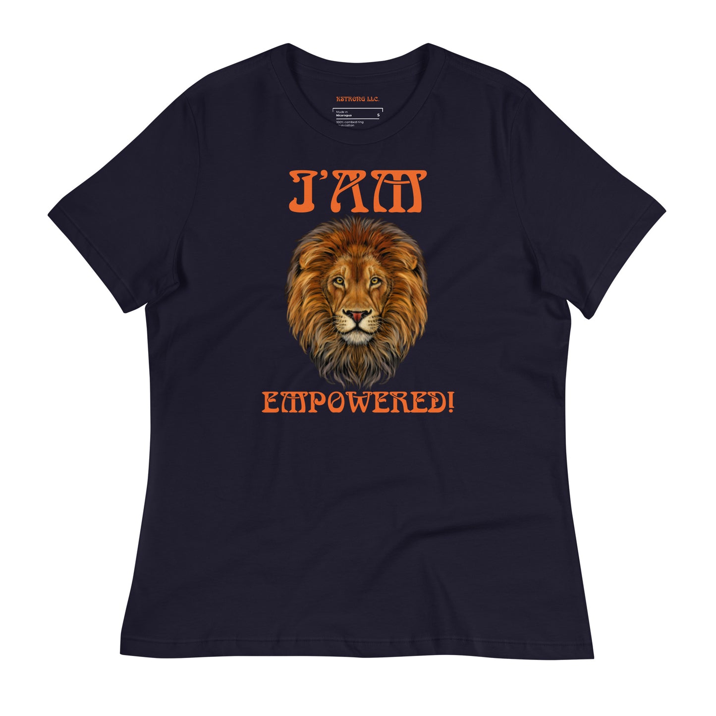 “I’AM EMPOWERED!”Women's Relaxed T-Shirt W/Orange Font
