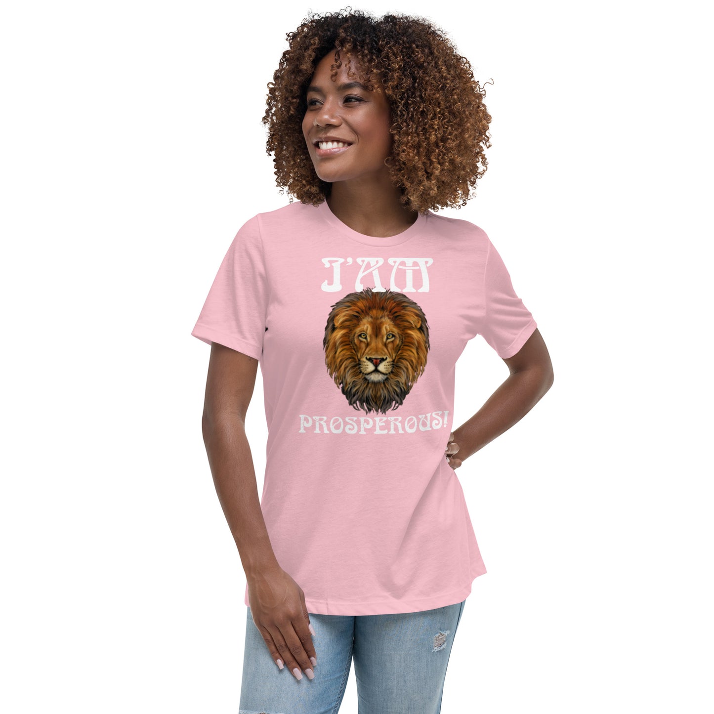 “I’AM PROSPEROUS!”Women's Relaxed T-Shirt W/White Font
