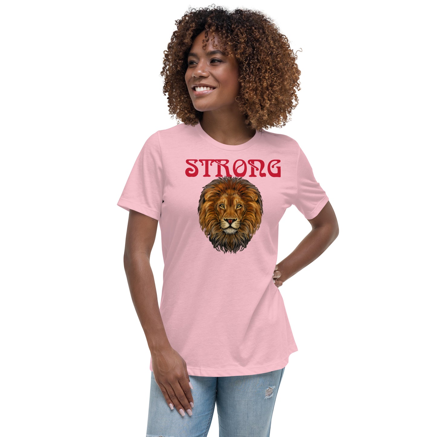 “STRONG”Women's Relaxed T-Shirt W/Red Font