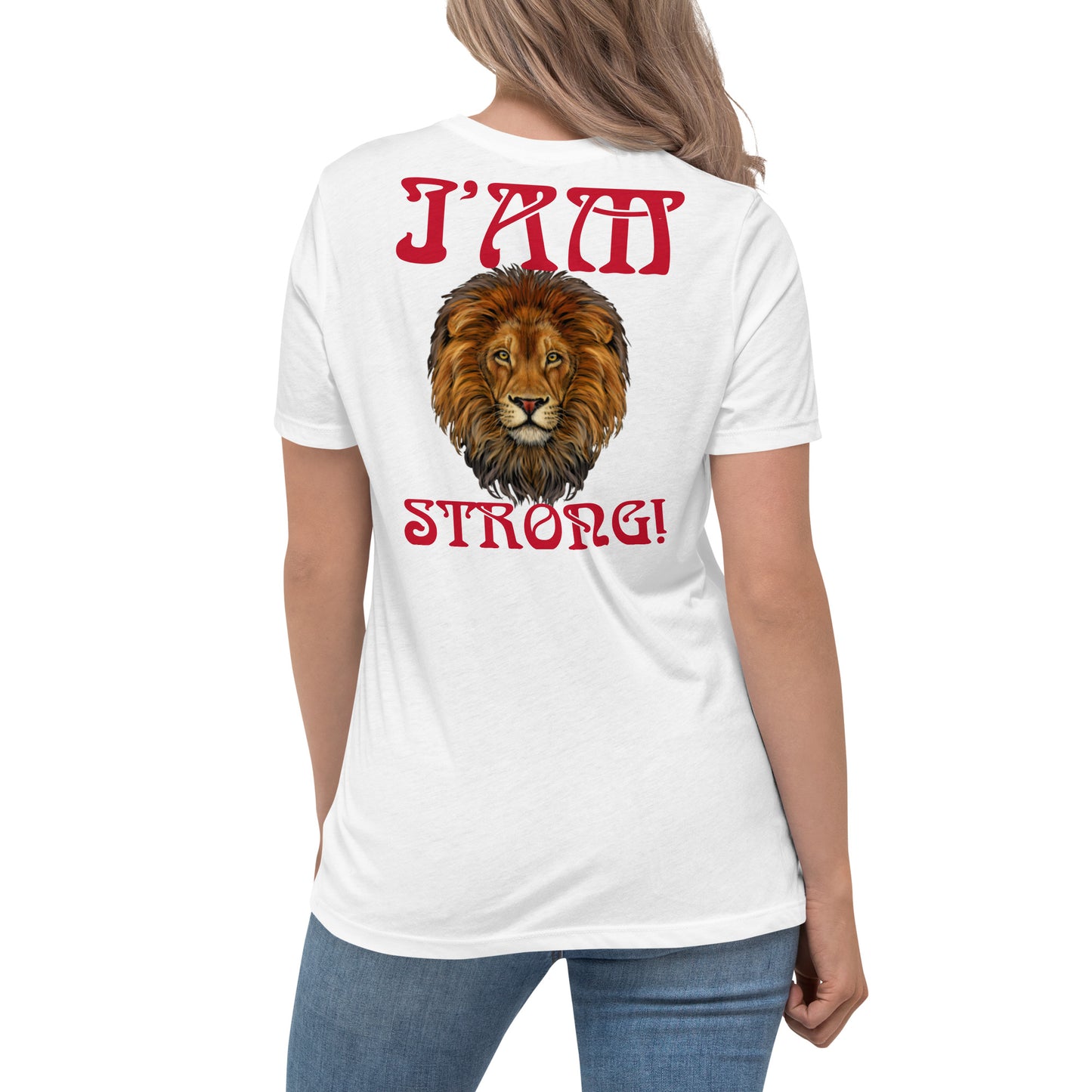 “STRONG”Women's Relaxed T-Shirt W/Red Font