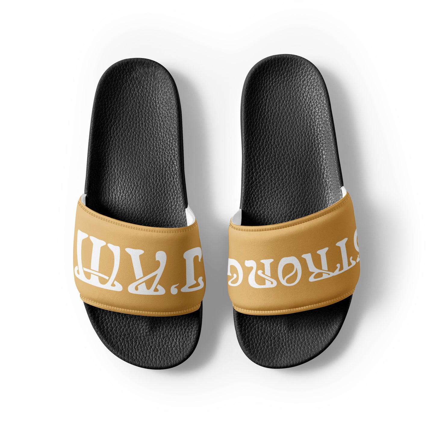 “I’AM STRONG!” Fawn Women's Slides W/White Font