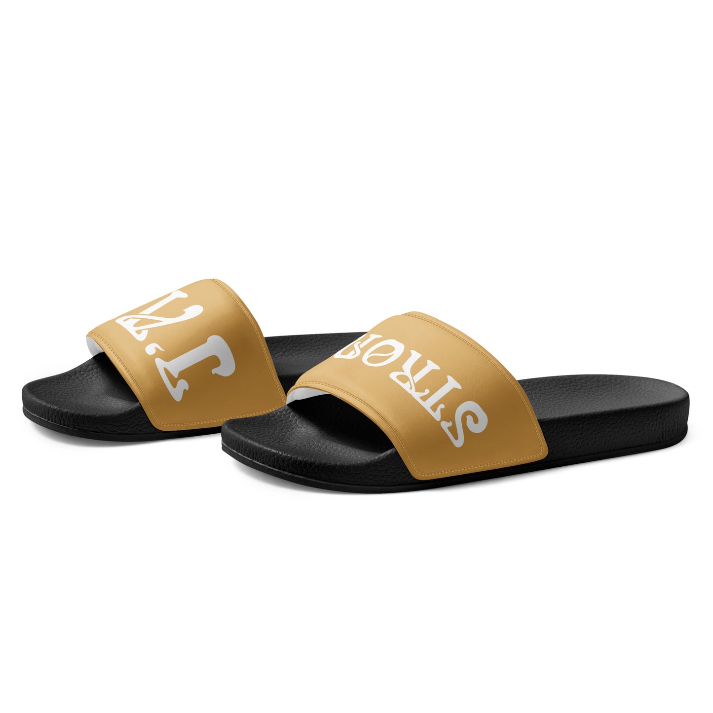 “I’AM STRONG!” Fawn Women's Slides W/White Font