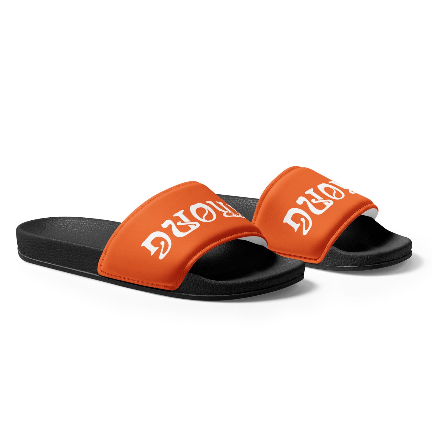 “STRONG”Orange Women's Slides W/White Font