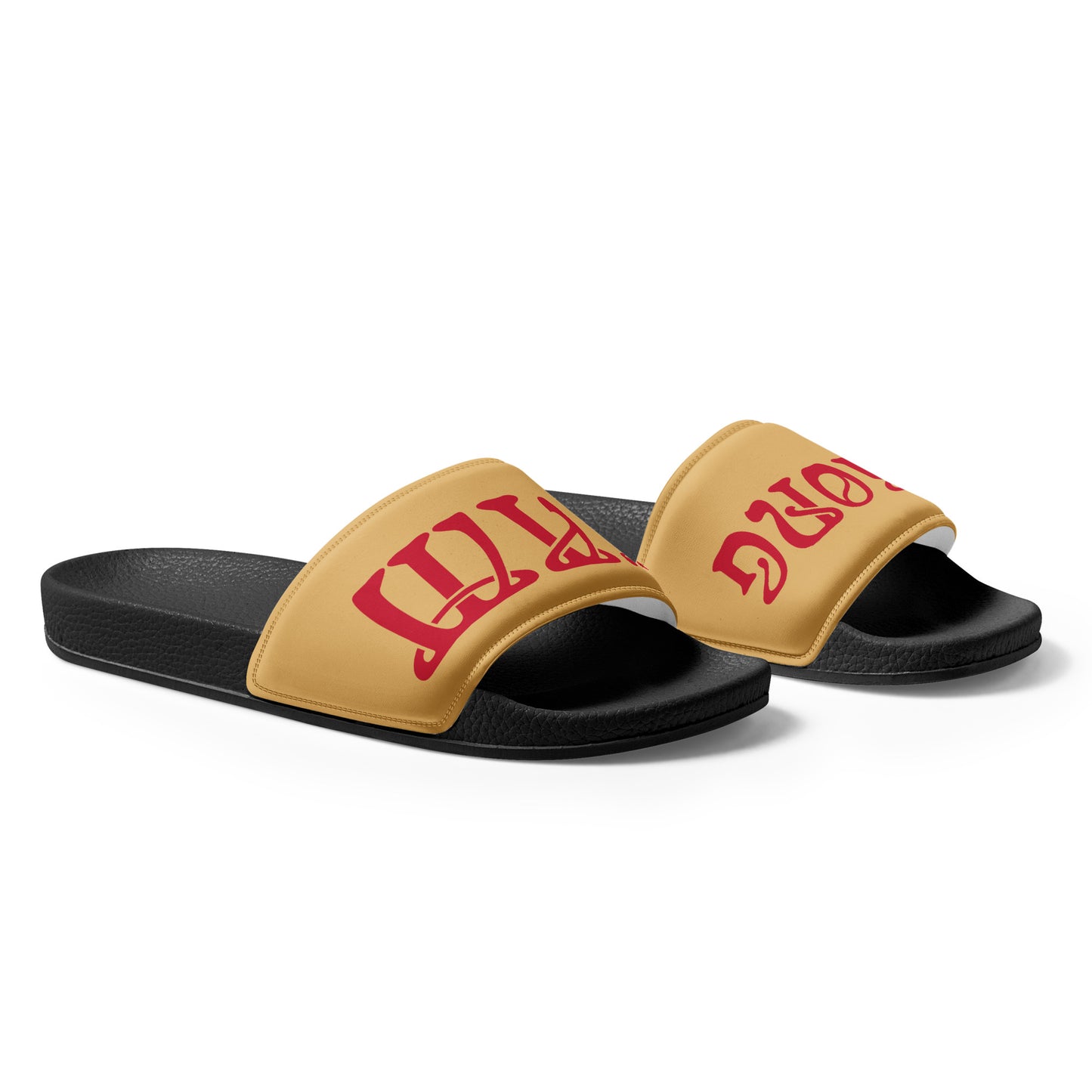“I’AM STRONG” Fawn Women's Slides W/Red Font