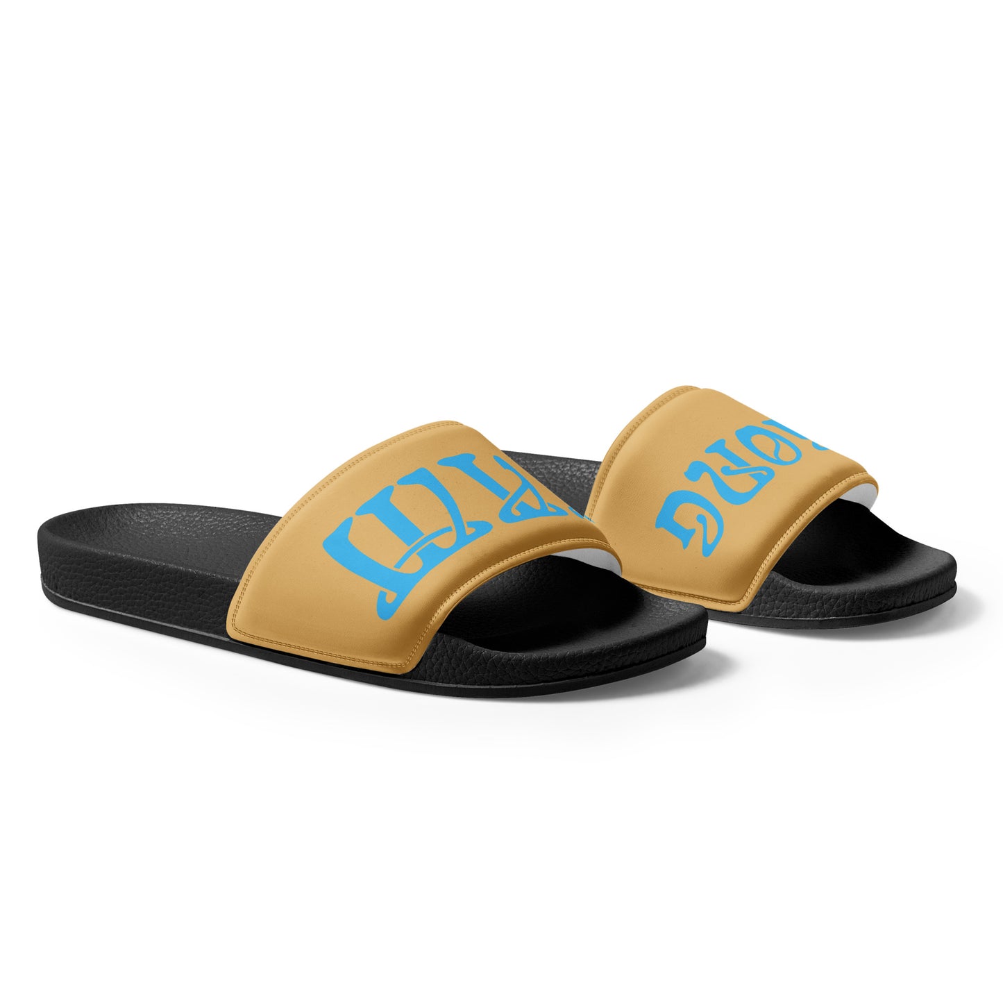 “I’AM STRONG”Fawn Women's Slides W/SkyBlue Font