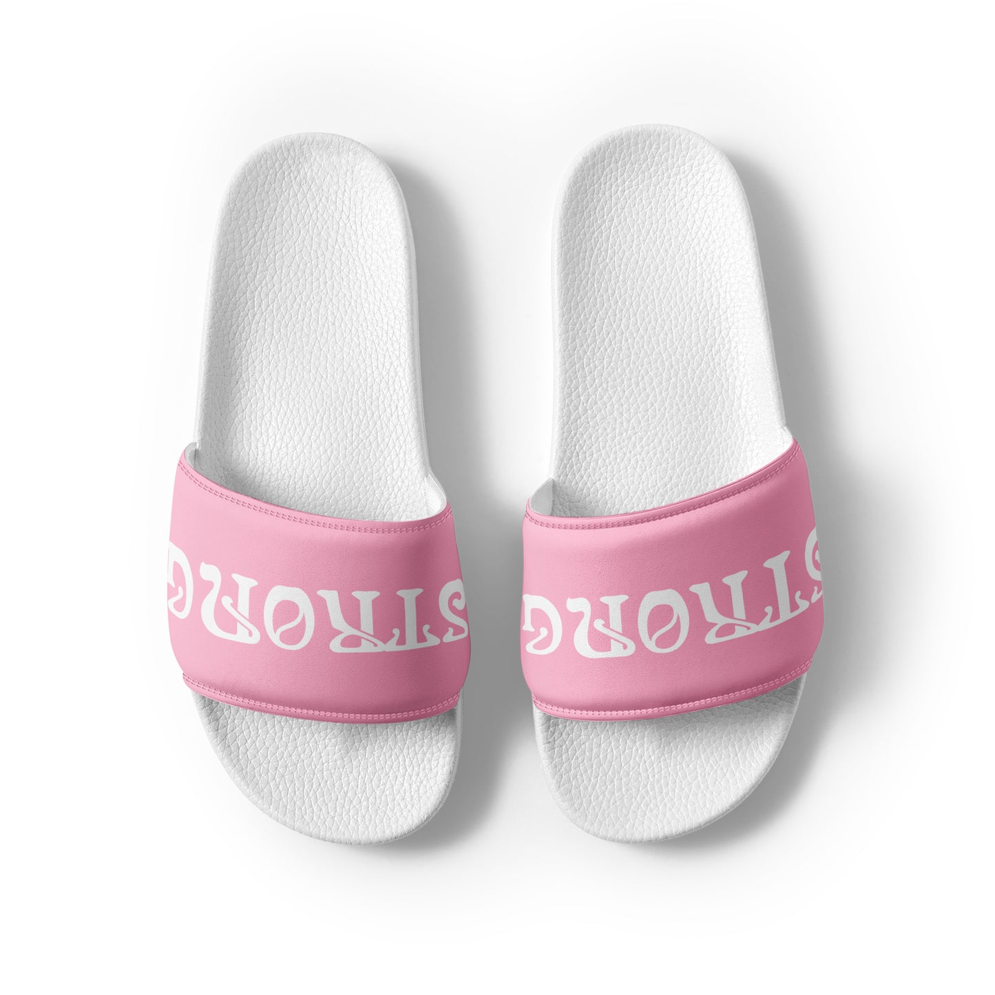 “STRONG”Cotton Candy Women's Slides W/White Font