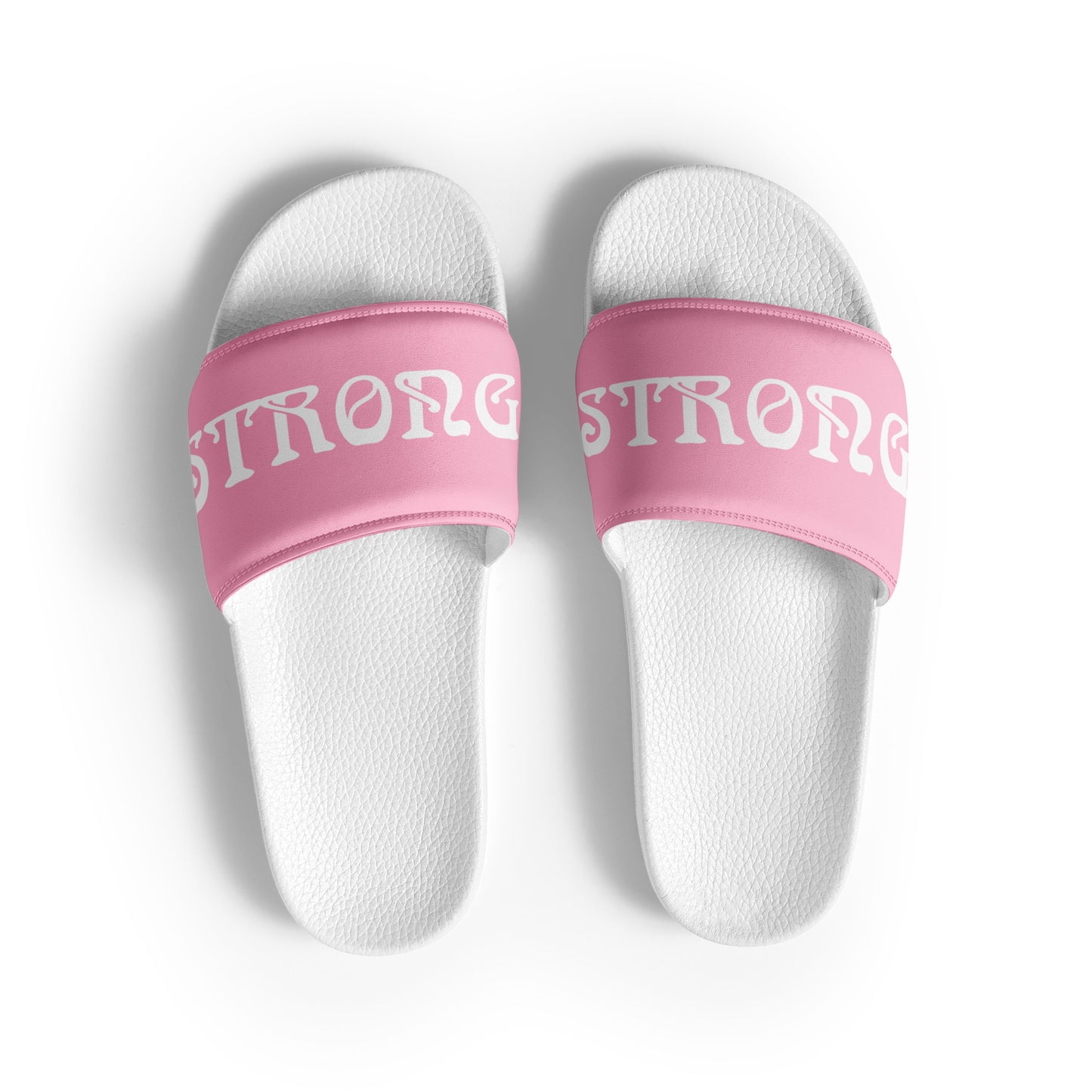 “STRONG”Cotton Candy Women's Slides W/White Font