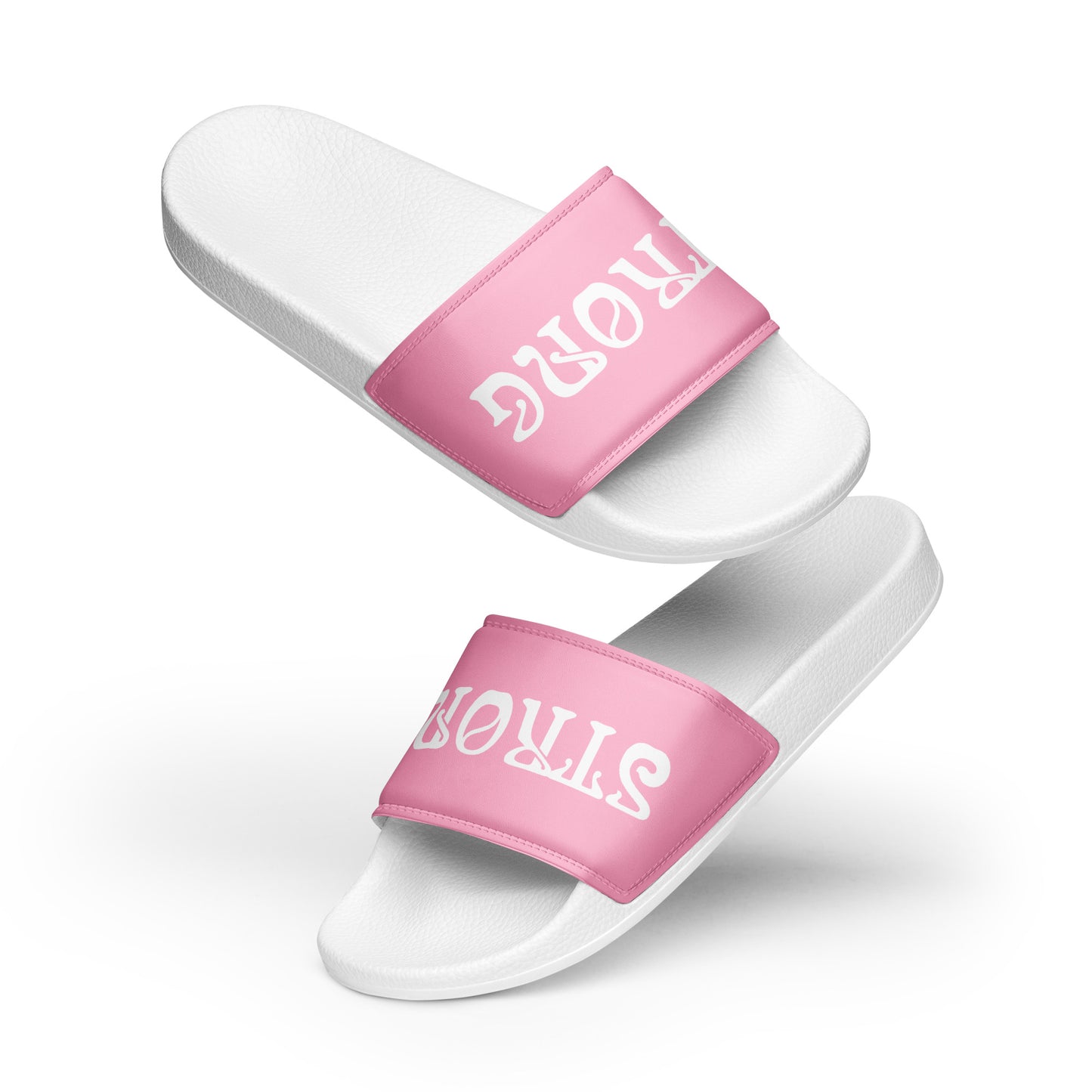 “STRONG”Cotton Candy Women's Slides W/White Font