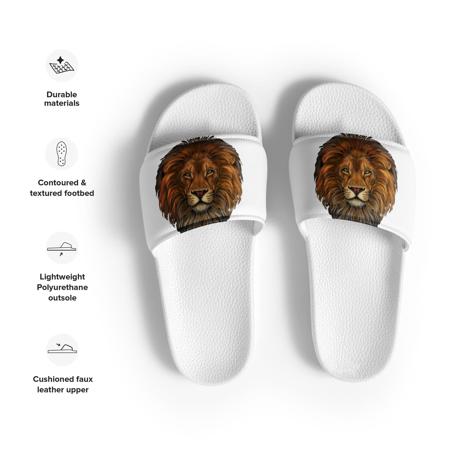 “Lion”White Women's Slides