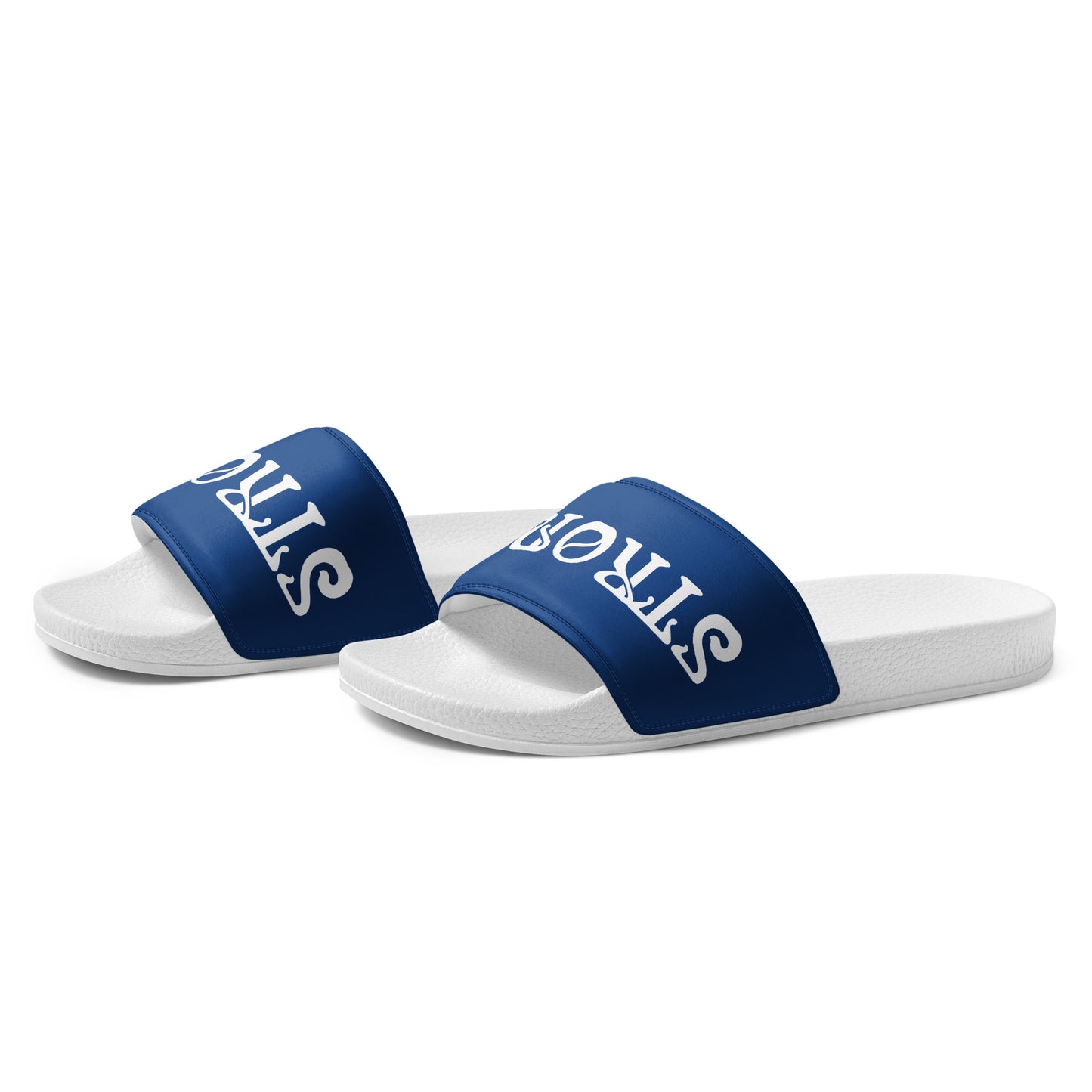 “STRONG”Blue Women's Slides W/White Font