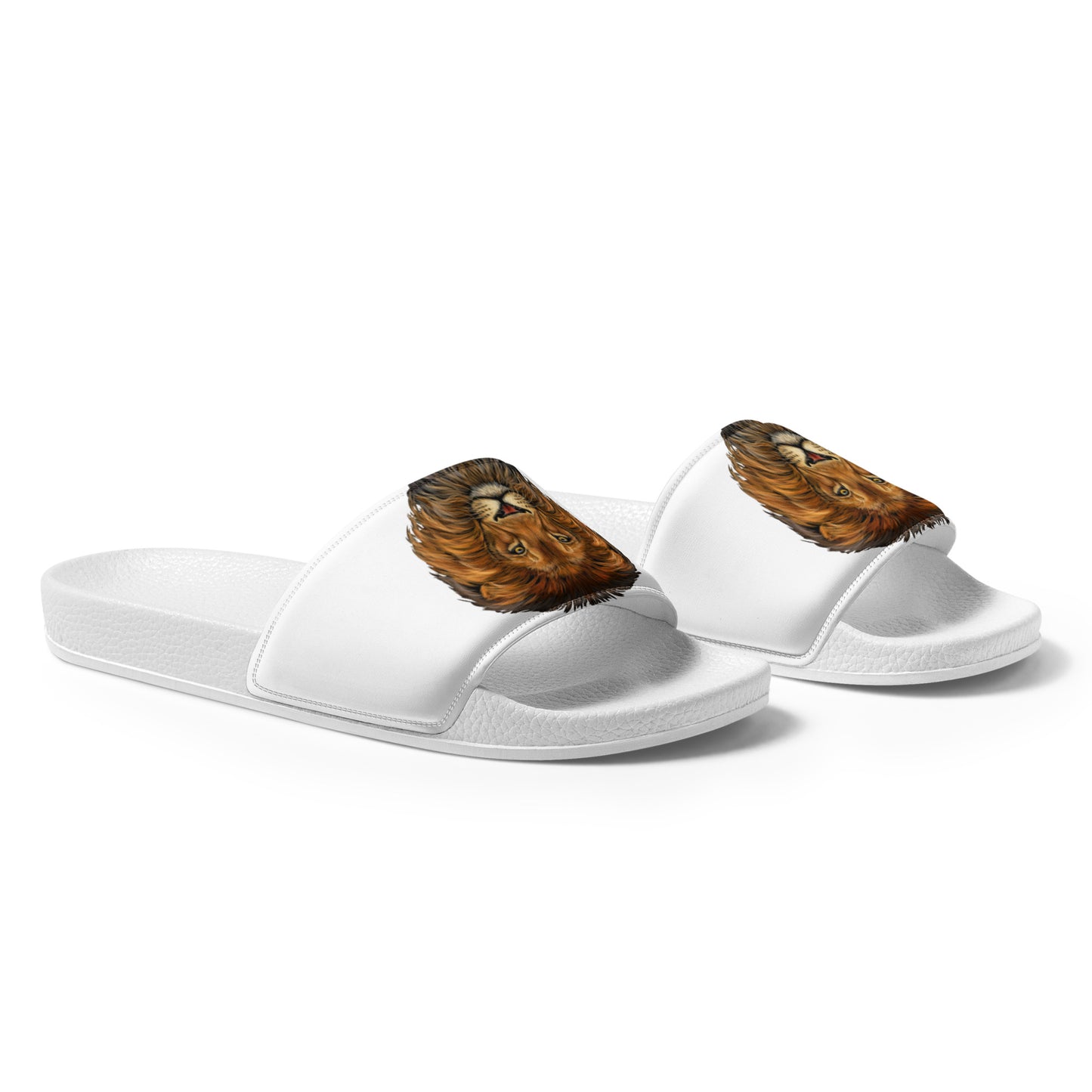 “Lion”White Women's Slides