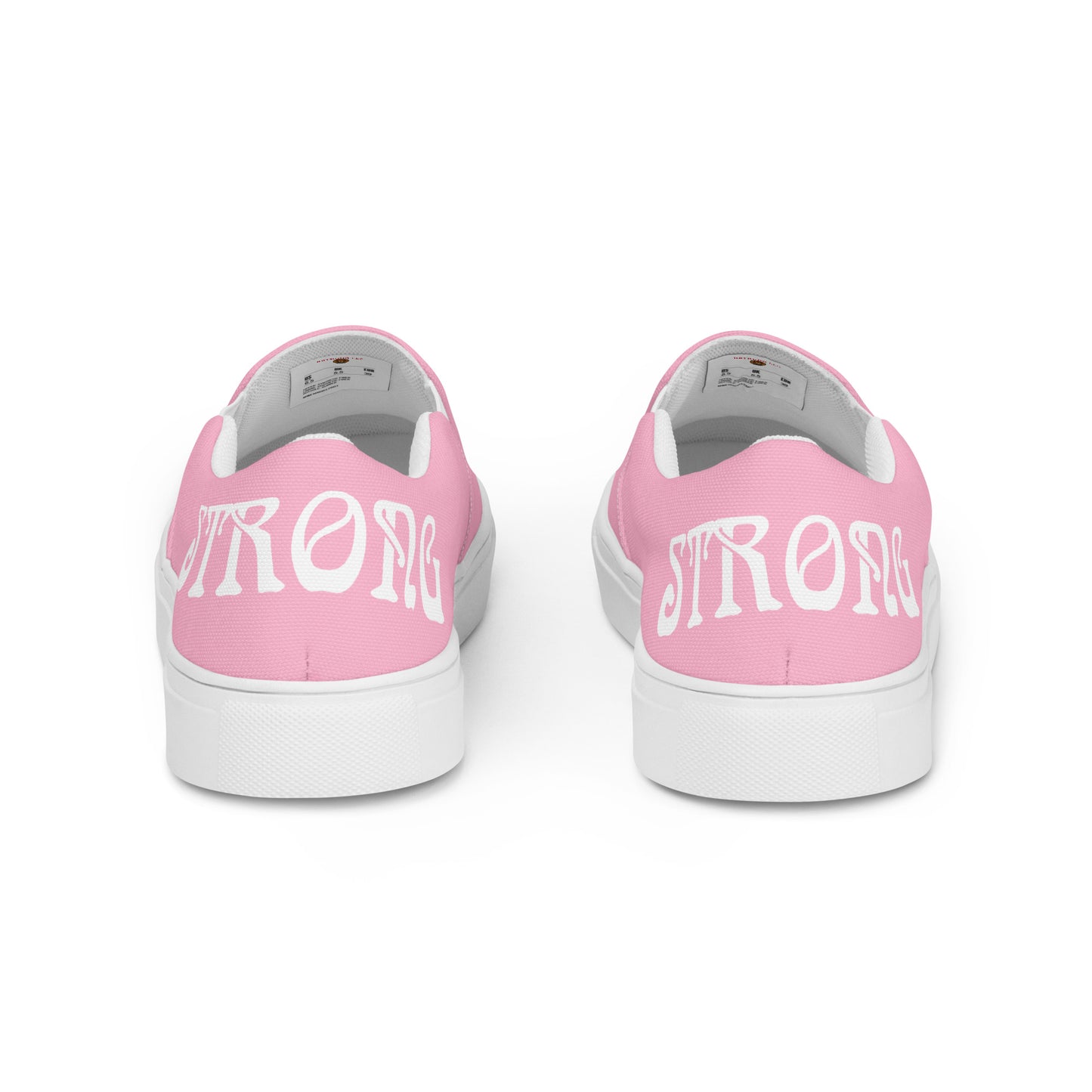 “STRONG”Cotton Candy Women’s Slip-On Canvas Shoes W/White Font