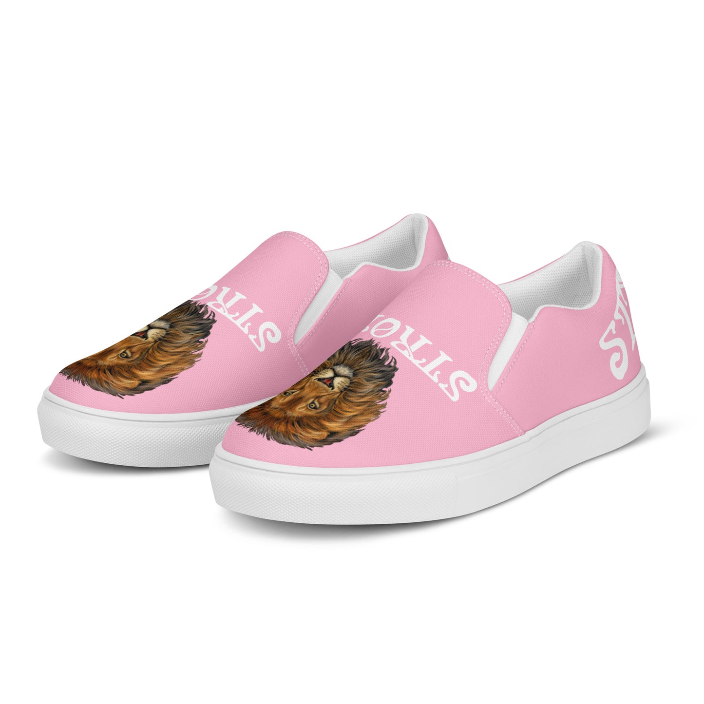 “STRONG”Cotton Candy Women’s Slip-On Canvas Shoes W/White Font
