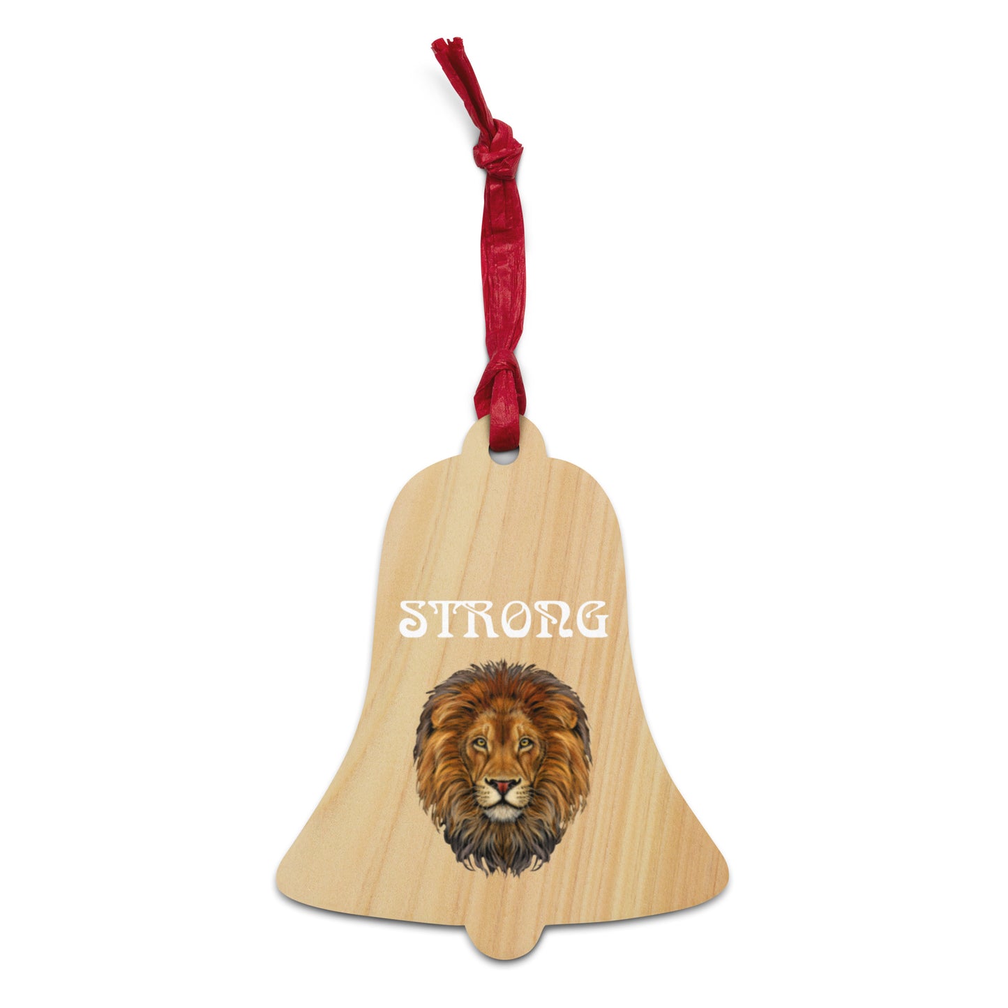 “STRONG”Wooden Ornaments W/White Font