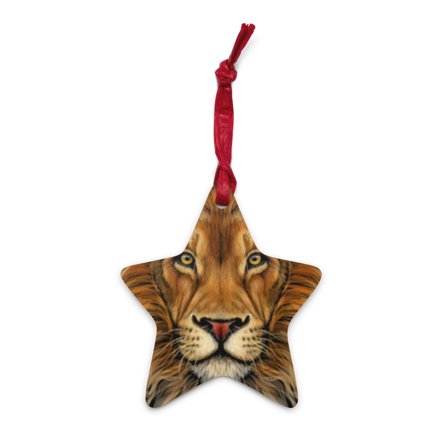 “STRONG” White Wooden Ornaments W/Red Font