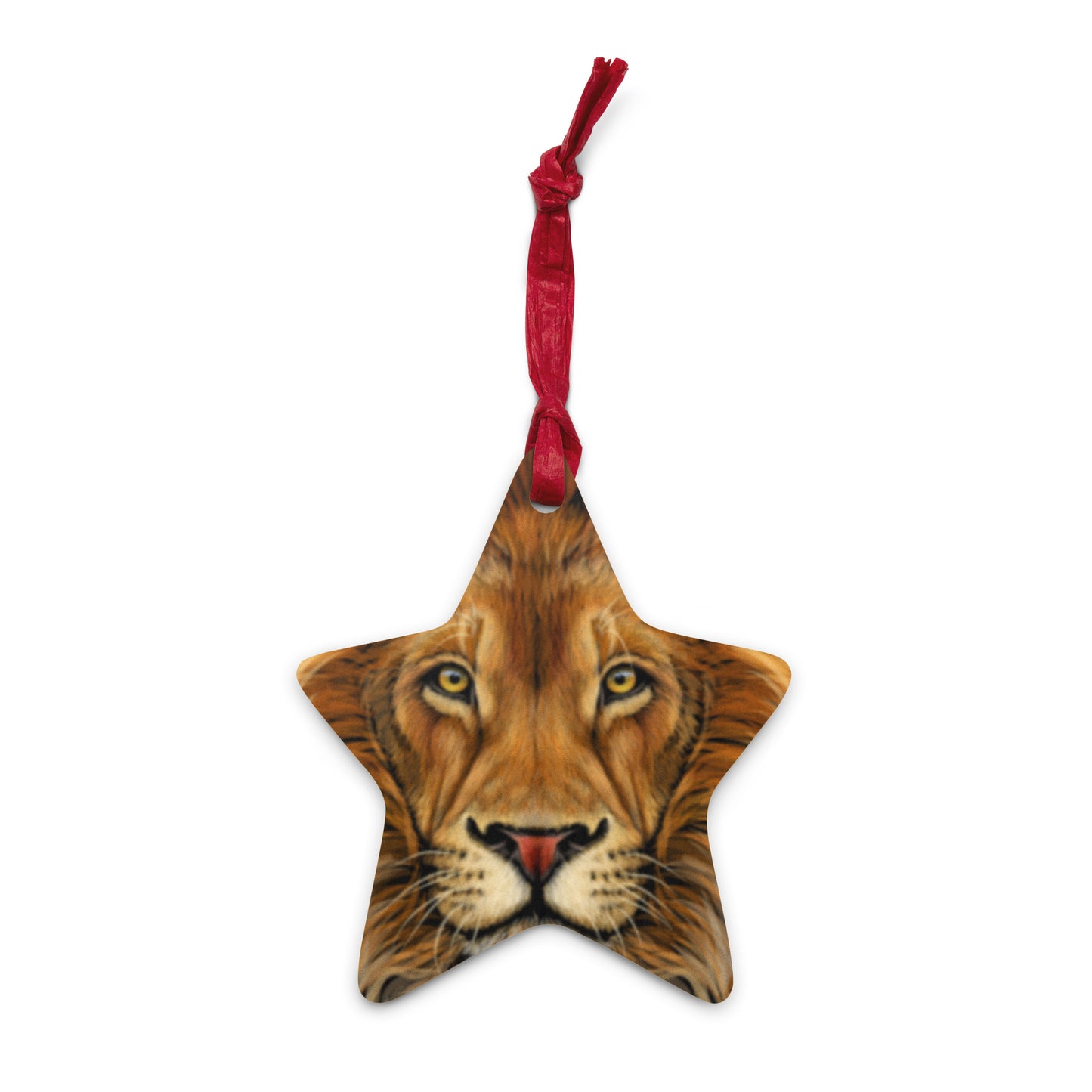 “STRONG” Red Wooden Ornaments W/White Font