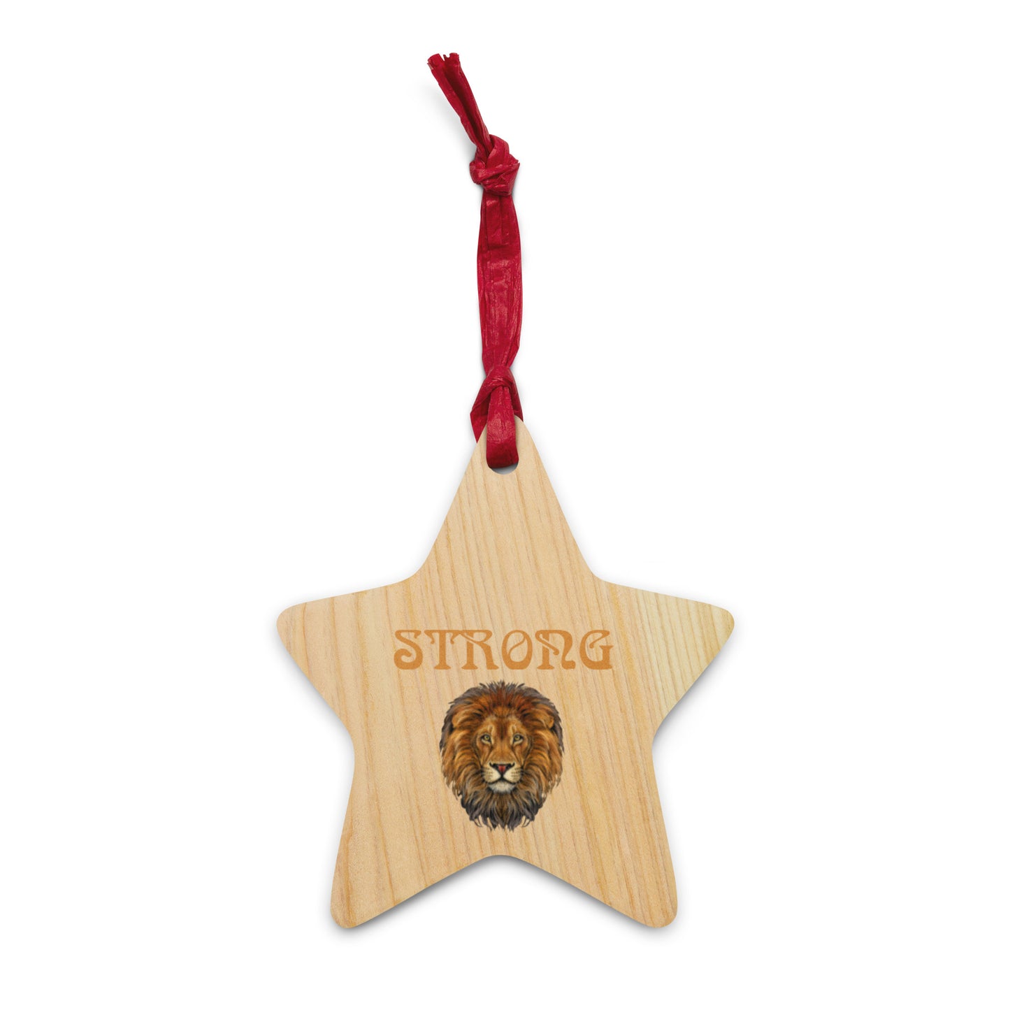 “STRONG”Wooden Ornaments W/Bronze Font