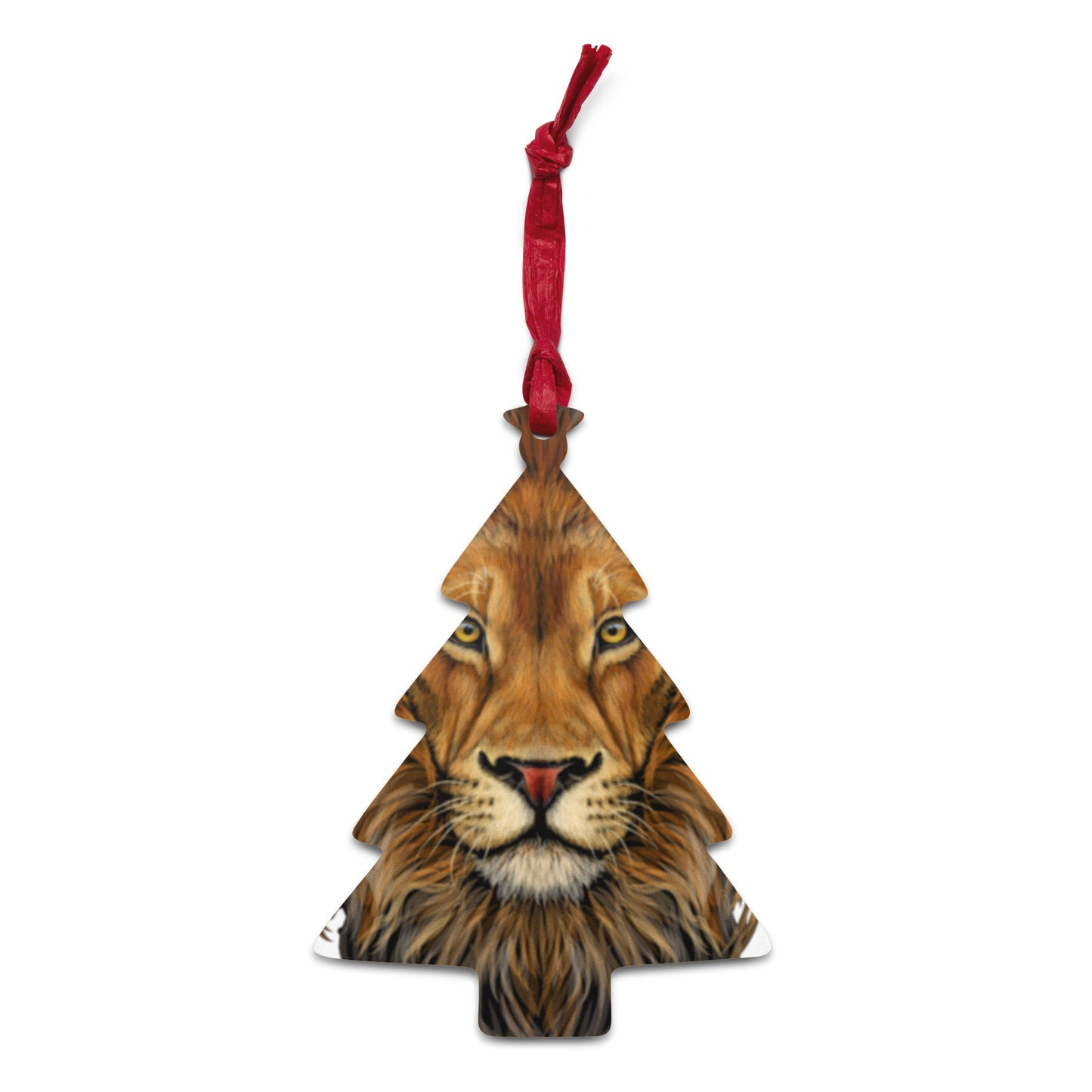 “STRONG” White Wooden Ornaments W/Red Font