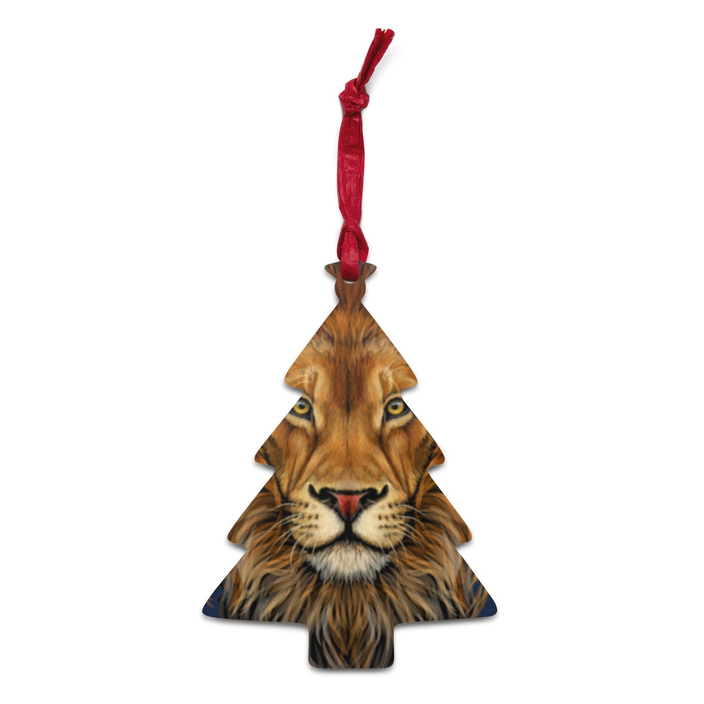 “STRONG”Navy Wooden Ornaments W/Fawn Font