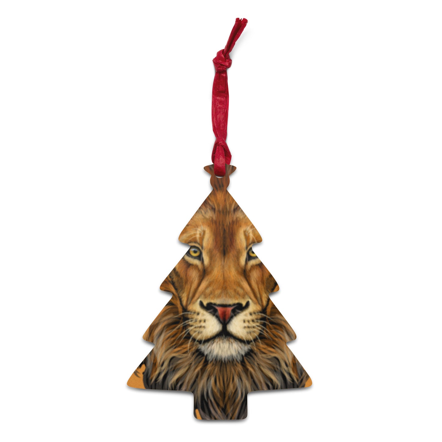 “STRONG” Bronze Wooden Ornaments W/Red Font