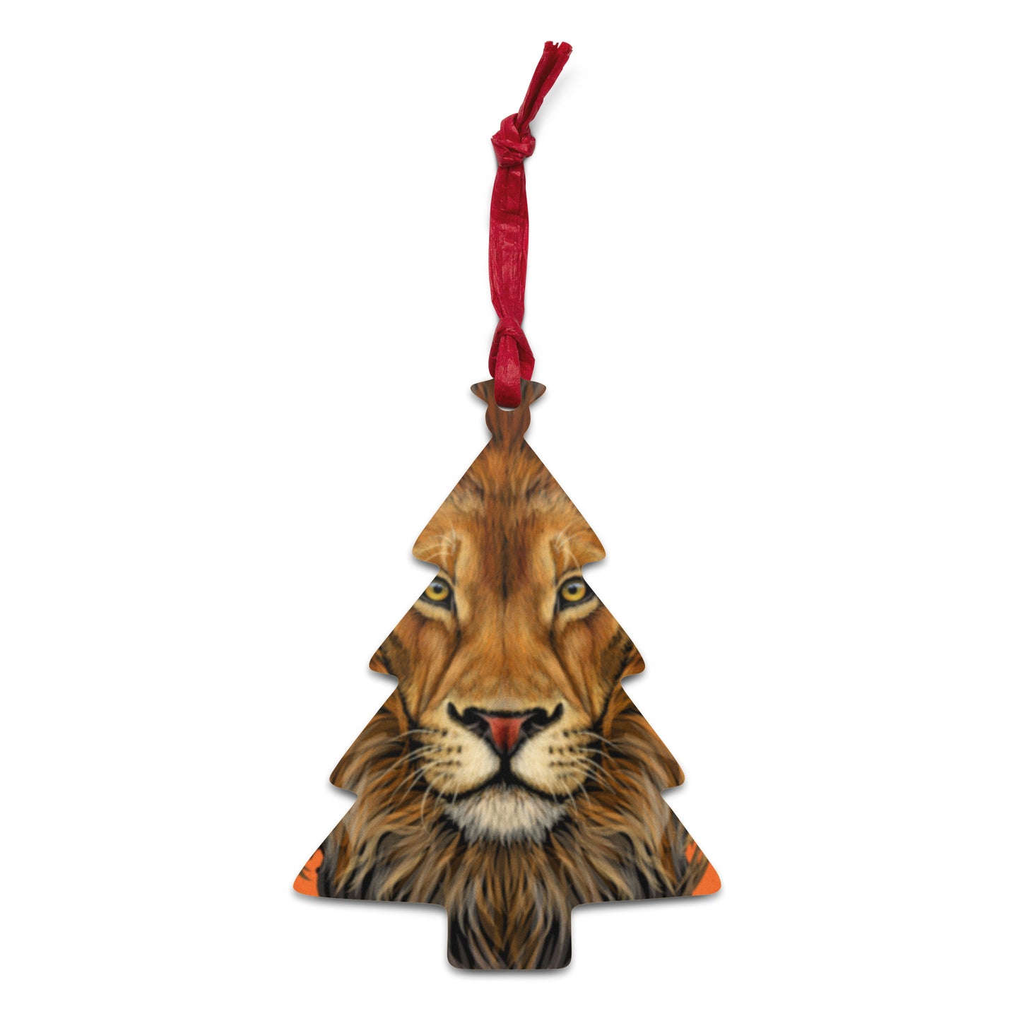 “STRONG” Orange Wooden Ornaments W/Blue Font