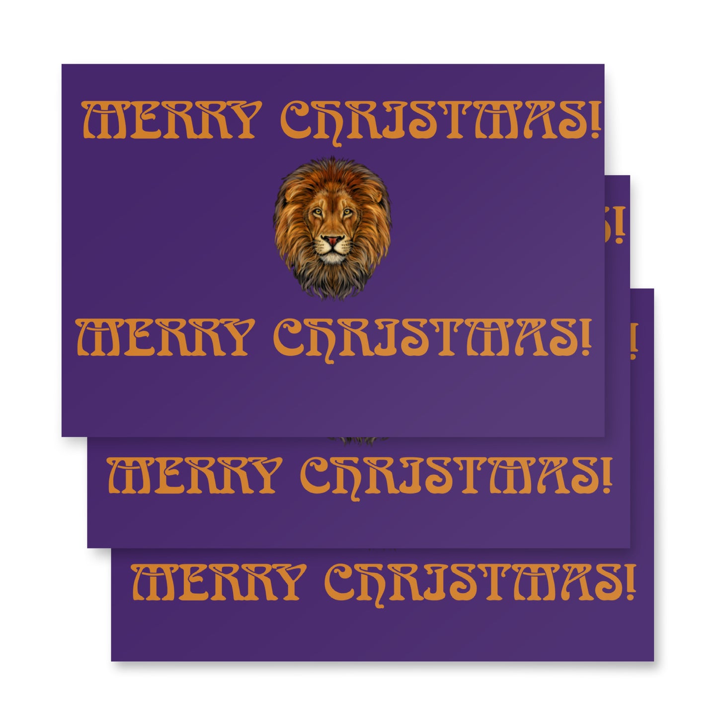 “STRONG”Purple Christmas Wrapping Paper Sheets W/Bronze Font