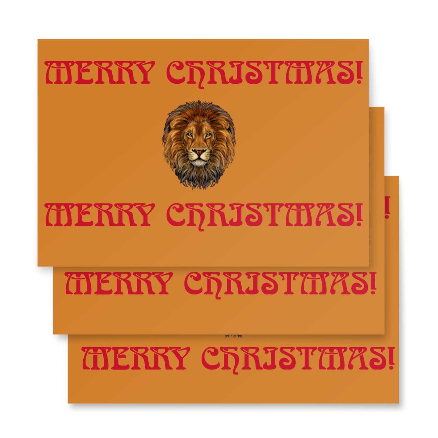 “STRONG”Bronze Christmas Wrapping Paper Sheets W/Red Font