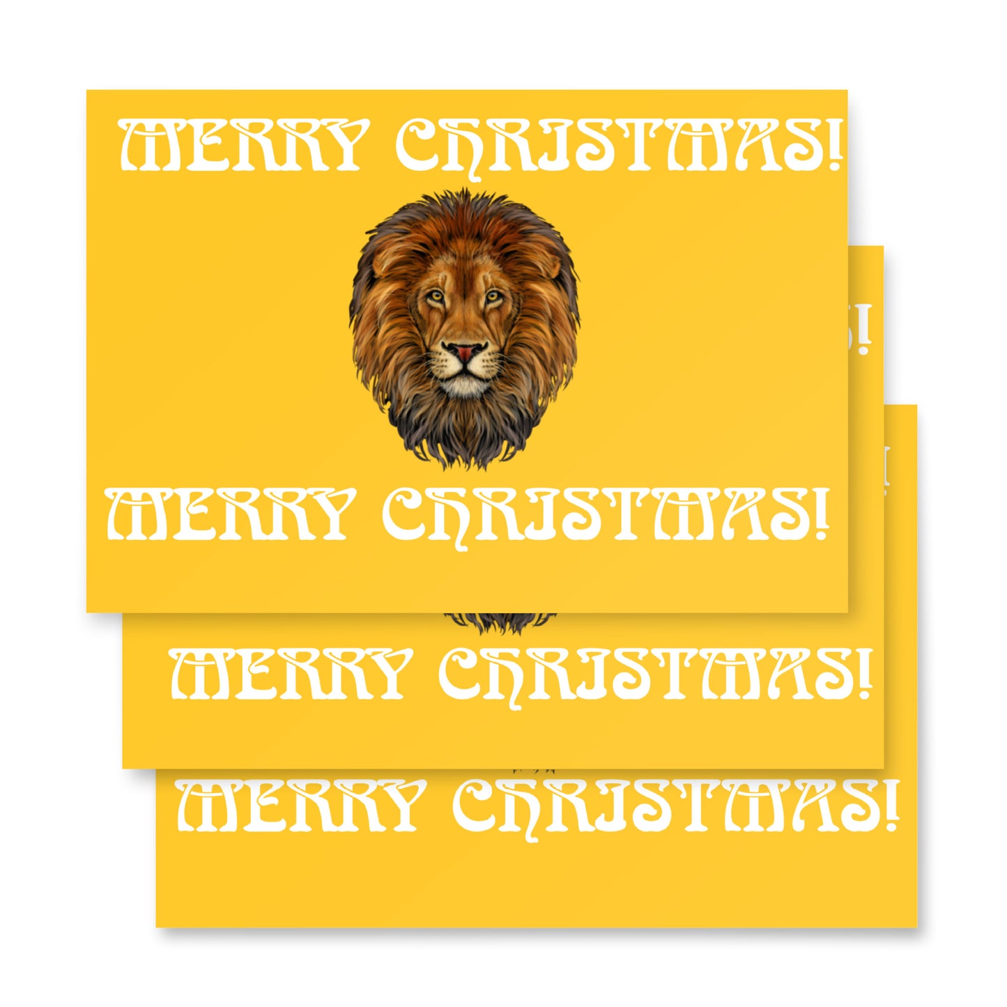 “STRONG”Yellow Christmas Wrapping paper Sheets W/White Font