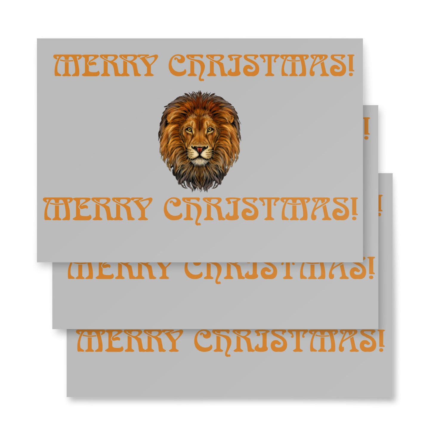 “STRONG”Grey Christmas Wrapping Paper Sheets W/Bronze Font