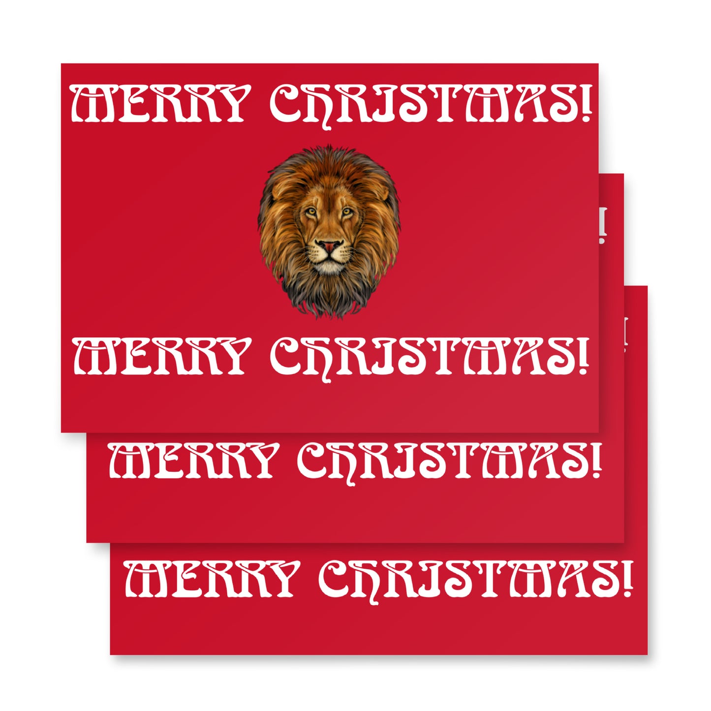 “STRONG”Red Christmas Wrapping Paper Sheets W/White Font